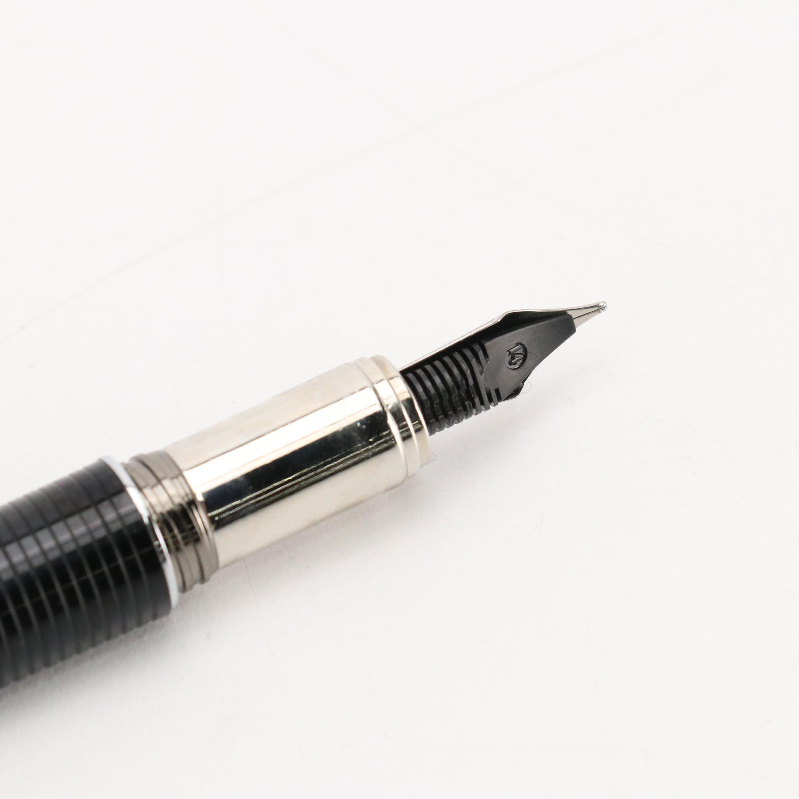 Montblanc Gift Set with StarWalker Fountain Pen, Cufflinks, and Leather Notebook