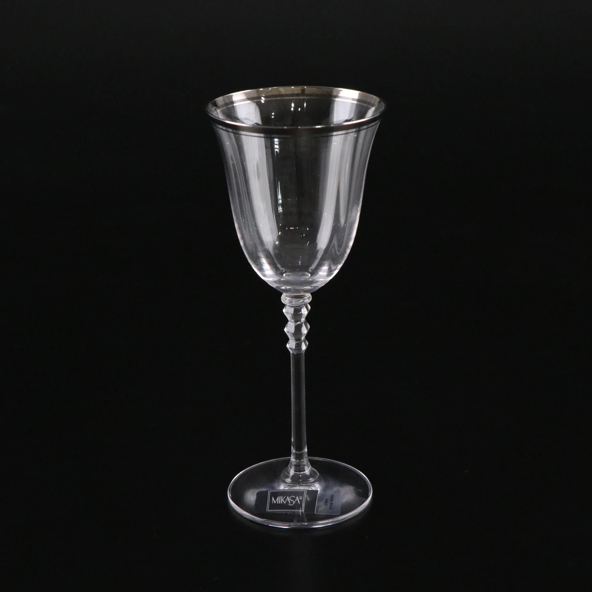 Mikasa "Sonata Platinum" Crystal Water Goblets