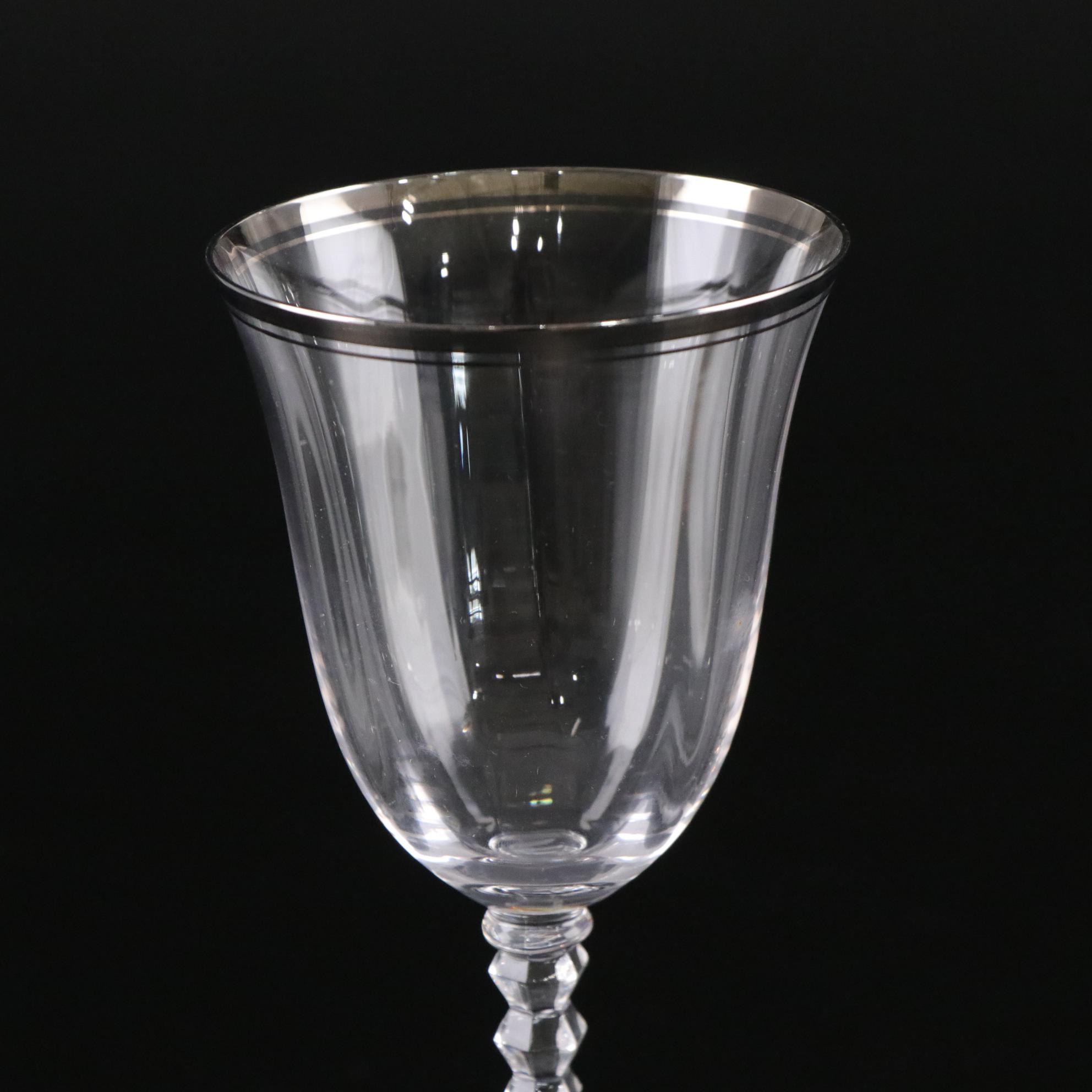 Mikasa "Sonata Platinum" Crystal Water Goblets