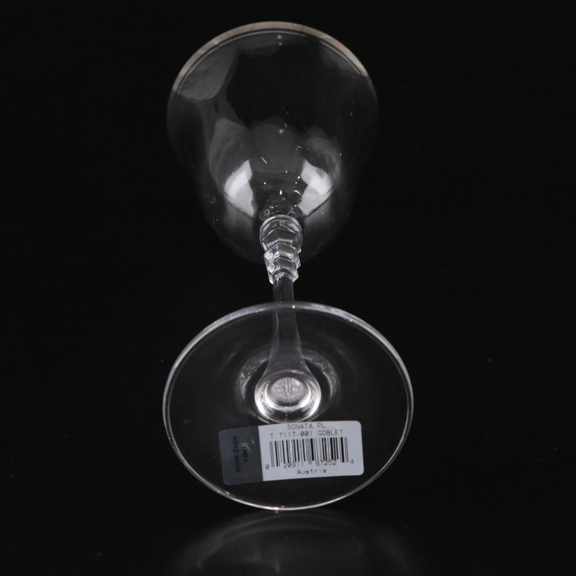 Mikasa "Sonata Platinum" Crystal Water Goblets