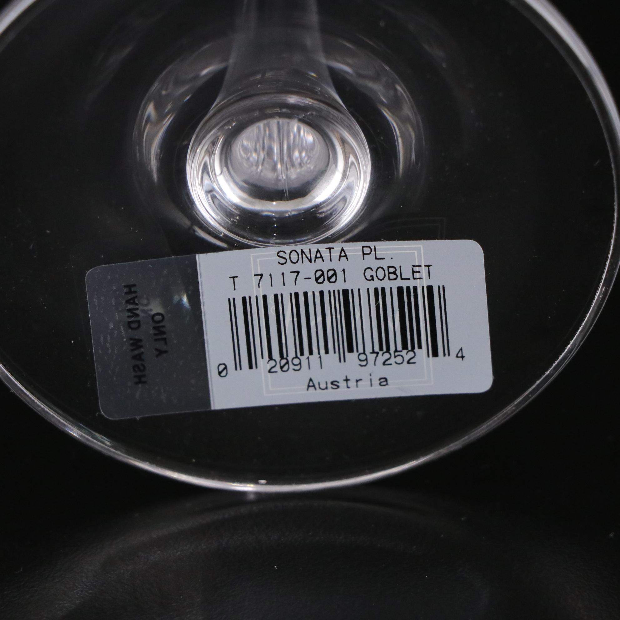 Mikasa "Sonata Platinum" Crystal Water Goblets