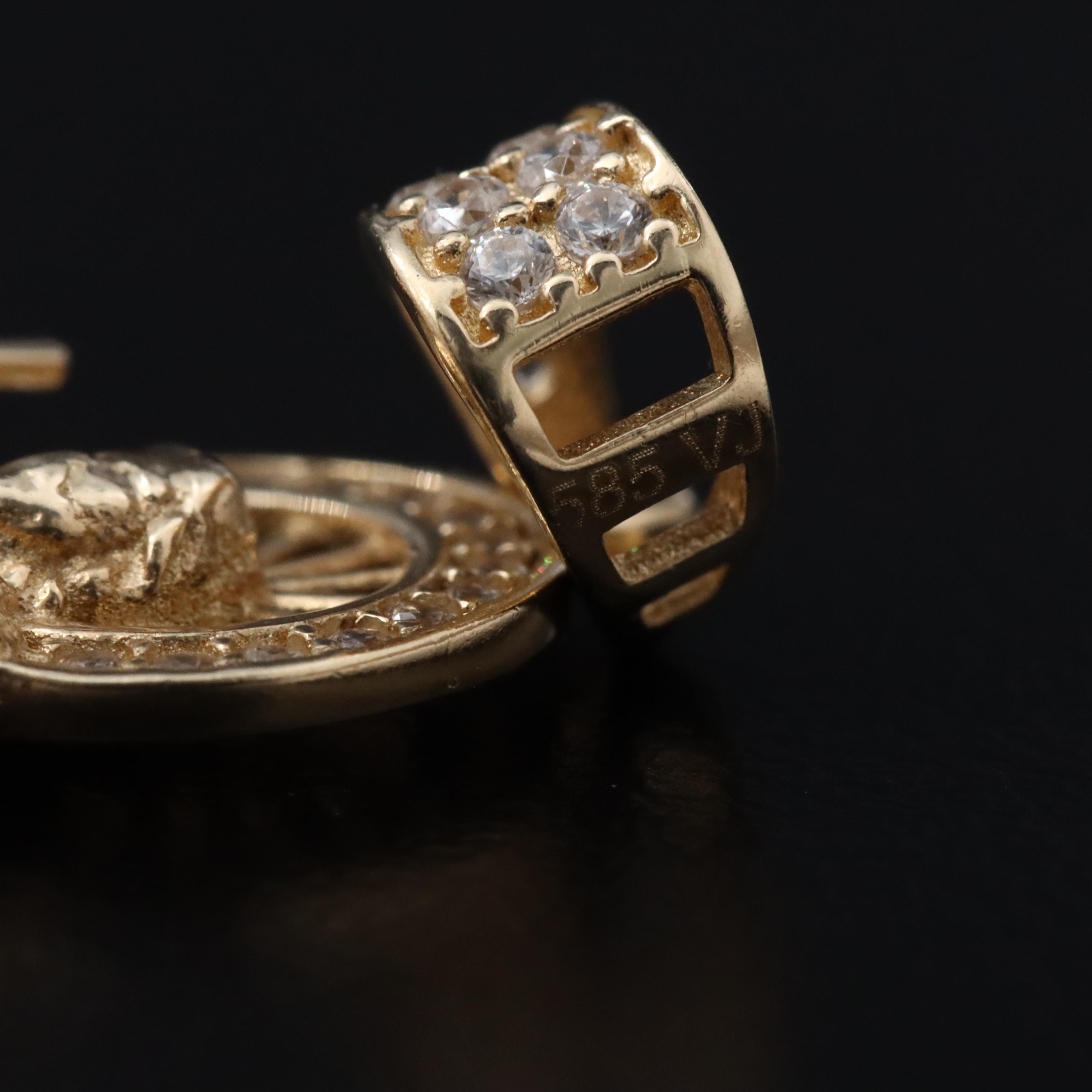 14K CZ Good Shepherd Pendant