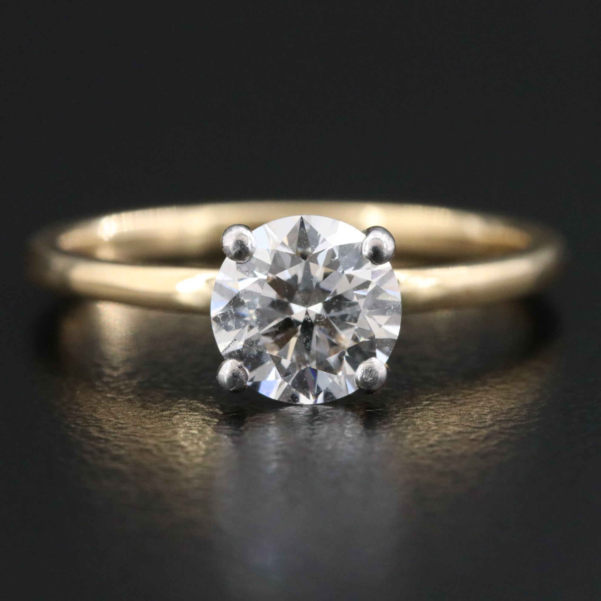 14K 1.00 CT Lab Grown Diamond Solitaire Ring with IGI Report