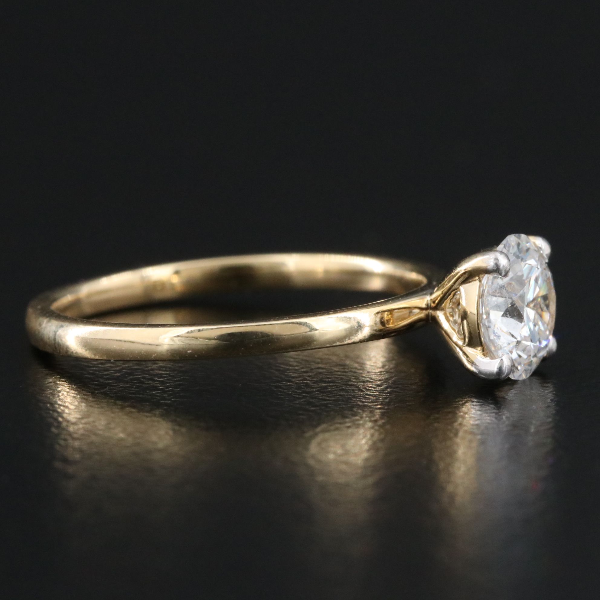 14K 1.00 CT Lab Grown Diamond Solitaire Ring with IGI Report