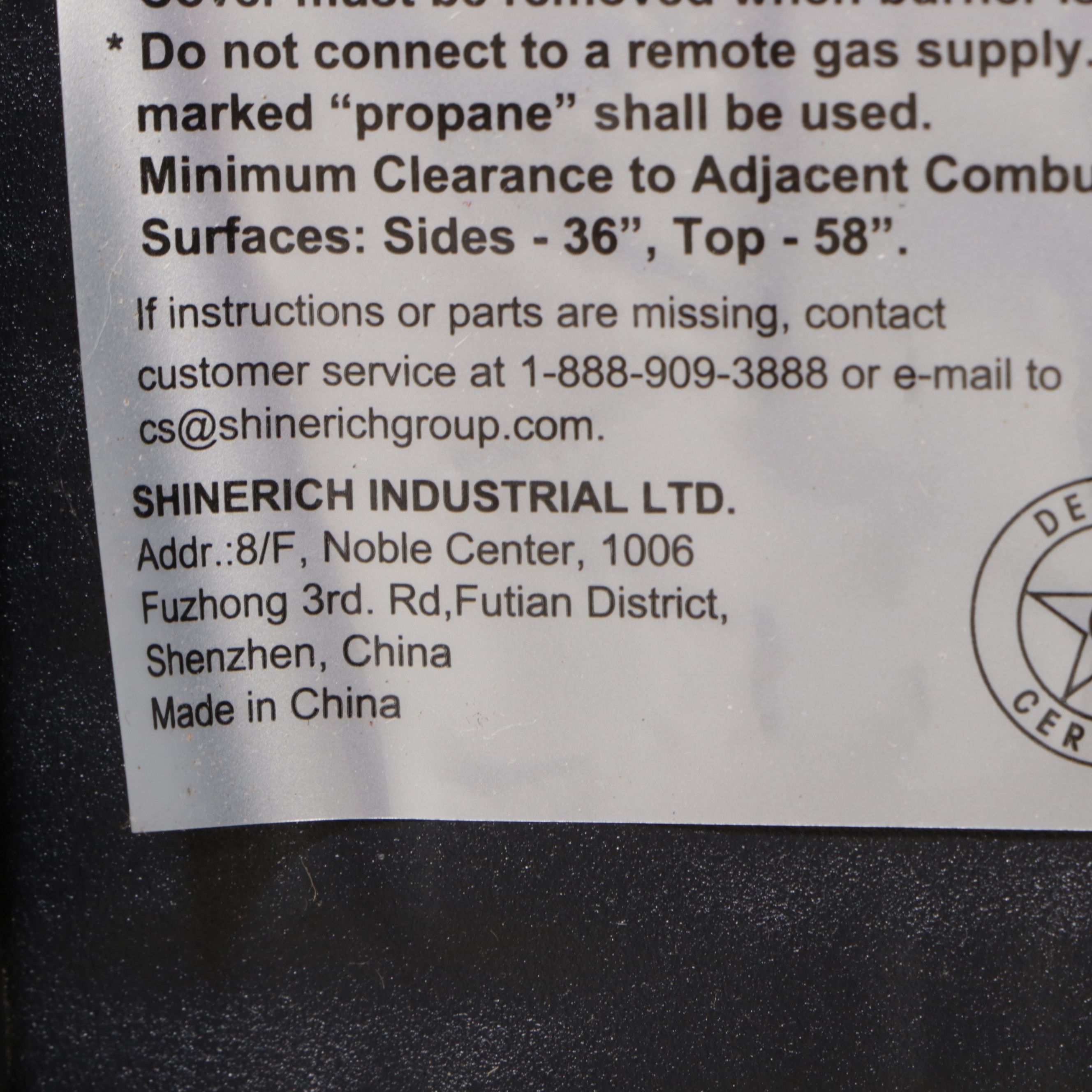 Shinerich Slate Table Top Gas Fire Pit