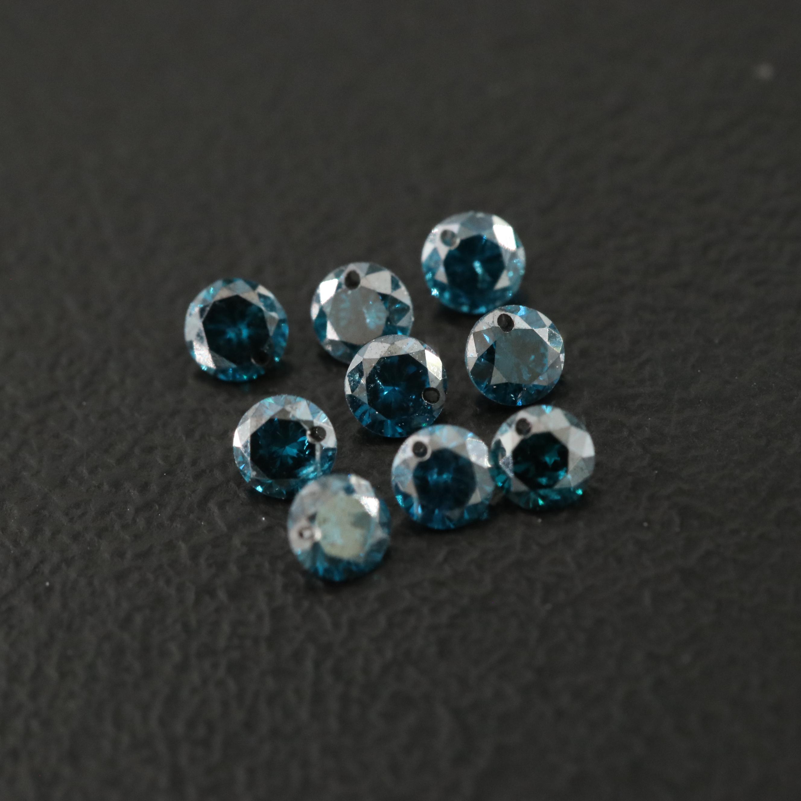 Loose 0.50 CTW Fancy Blue Diamond Lot