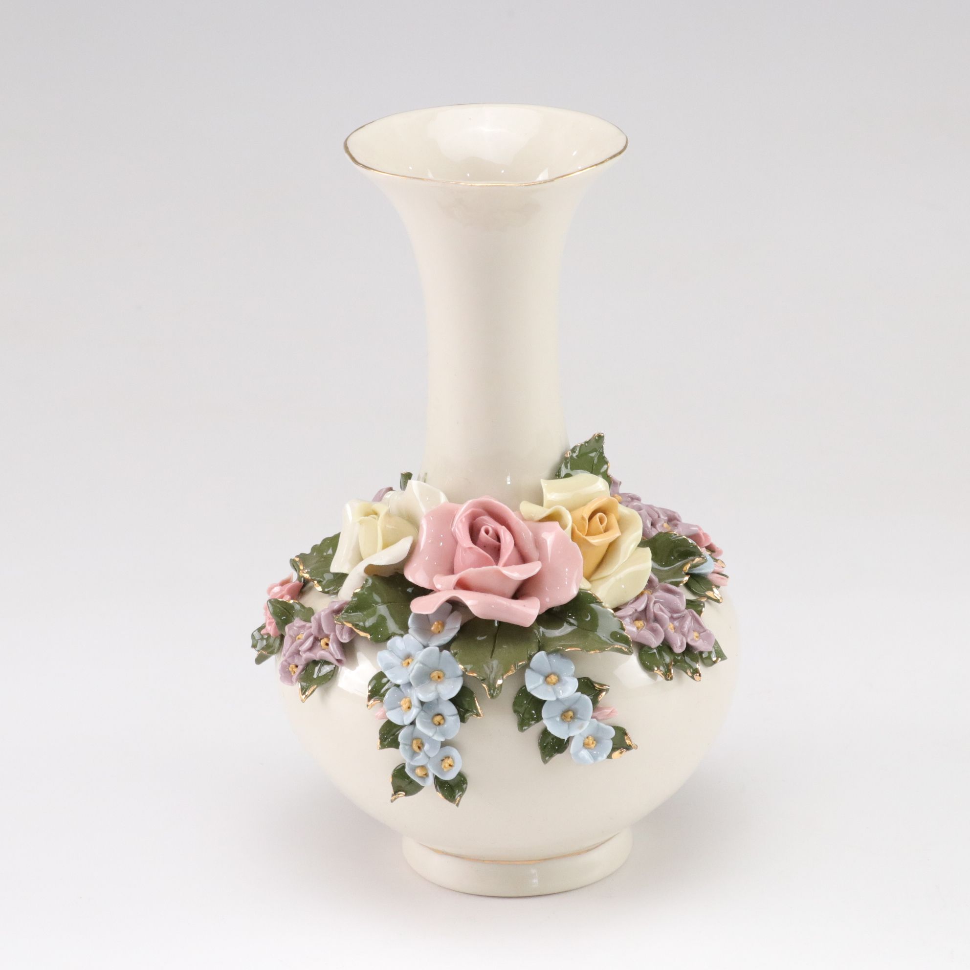 Hull Pottery "Camellia" and Other Porcelain Floral Vases