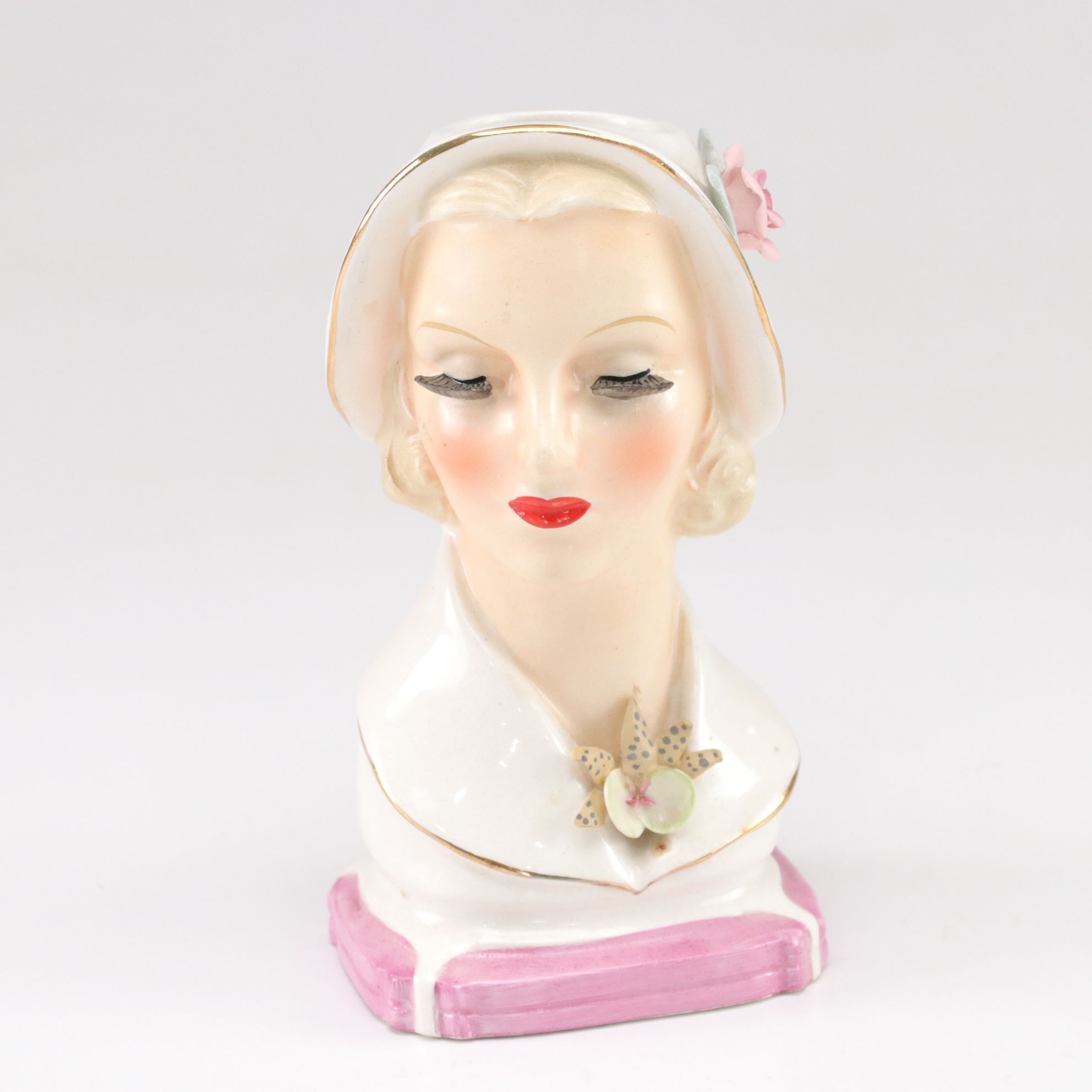 Hull Pottery "Camellia" and Other Porcelain Floral Vases