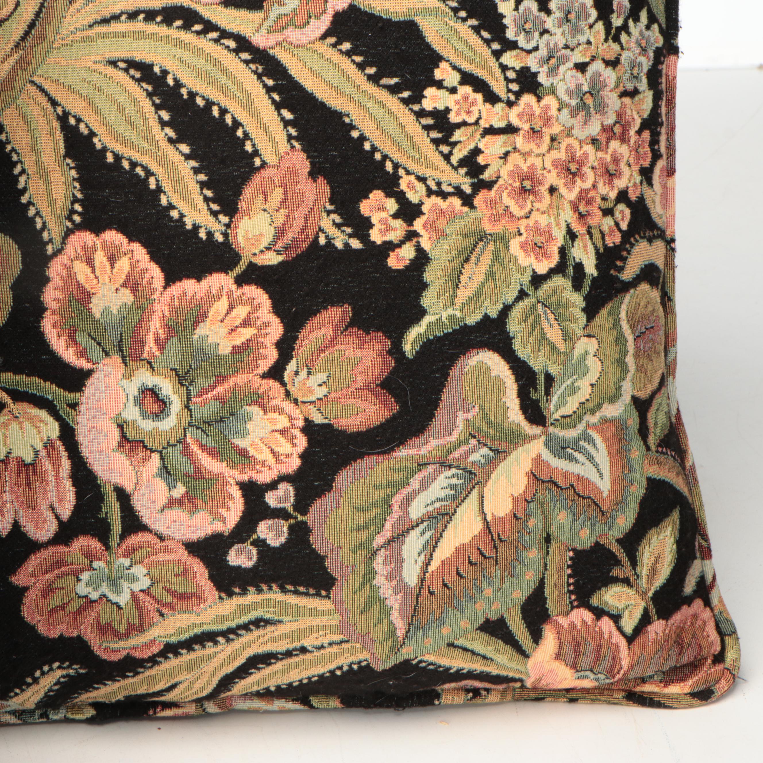 Tapestry Style Floral and Foliage Throw Pillows