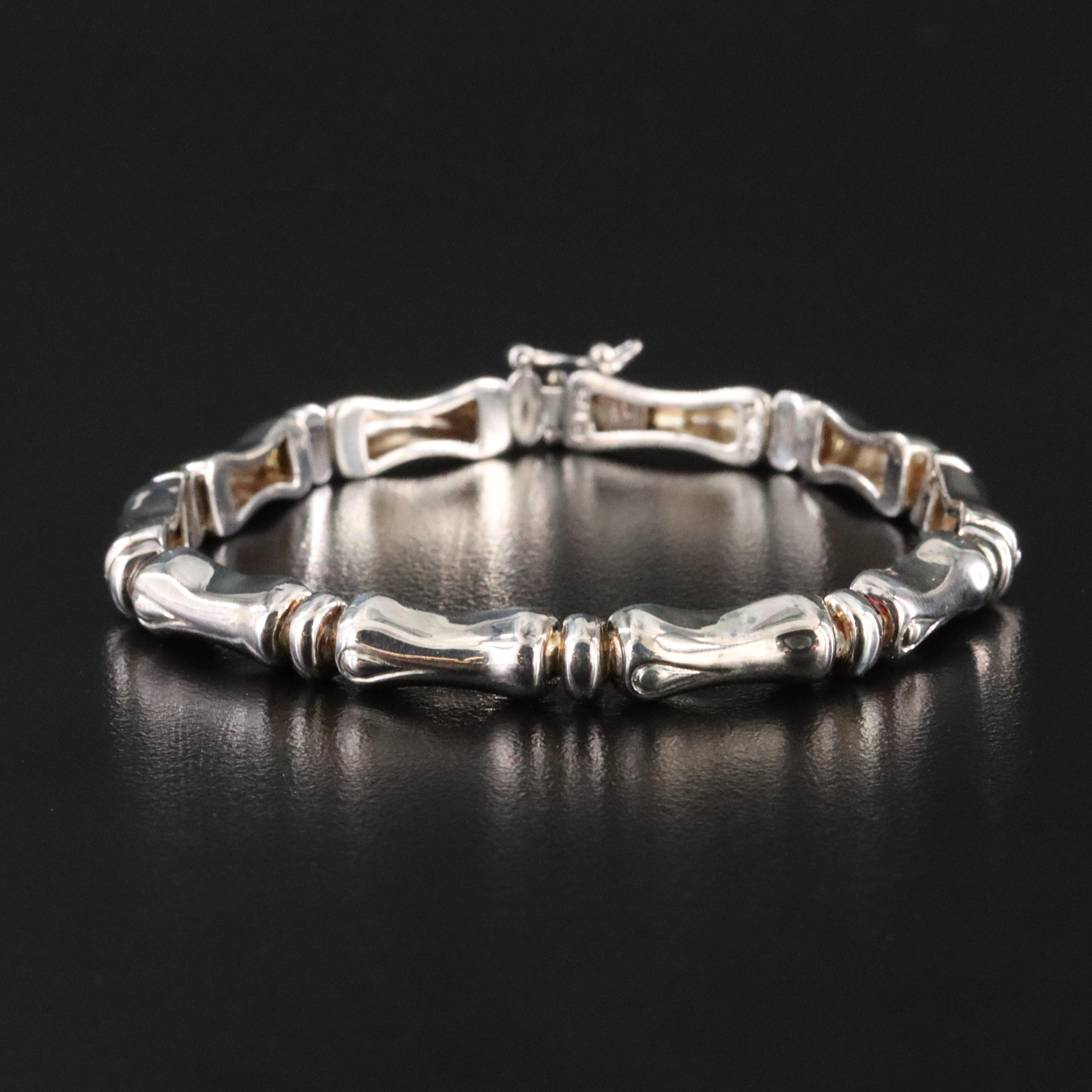 Sterling Bone Link Bracelet