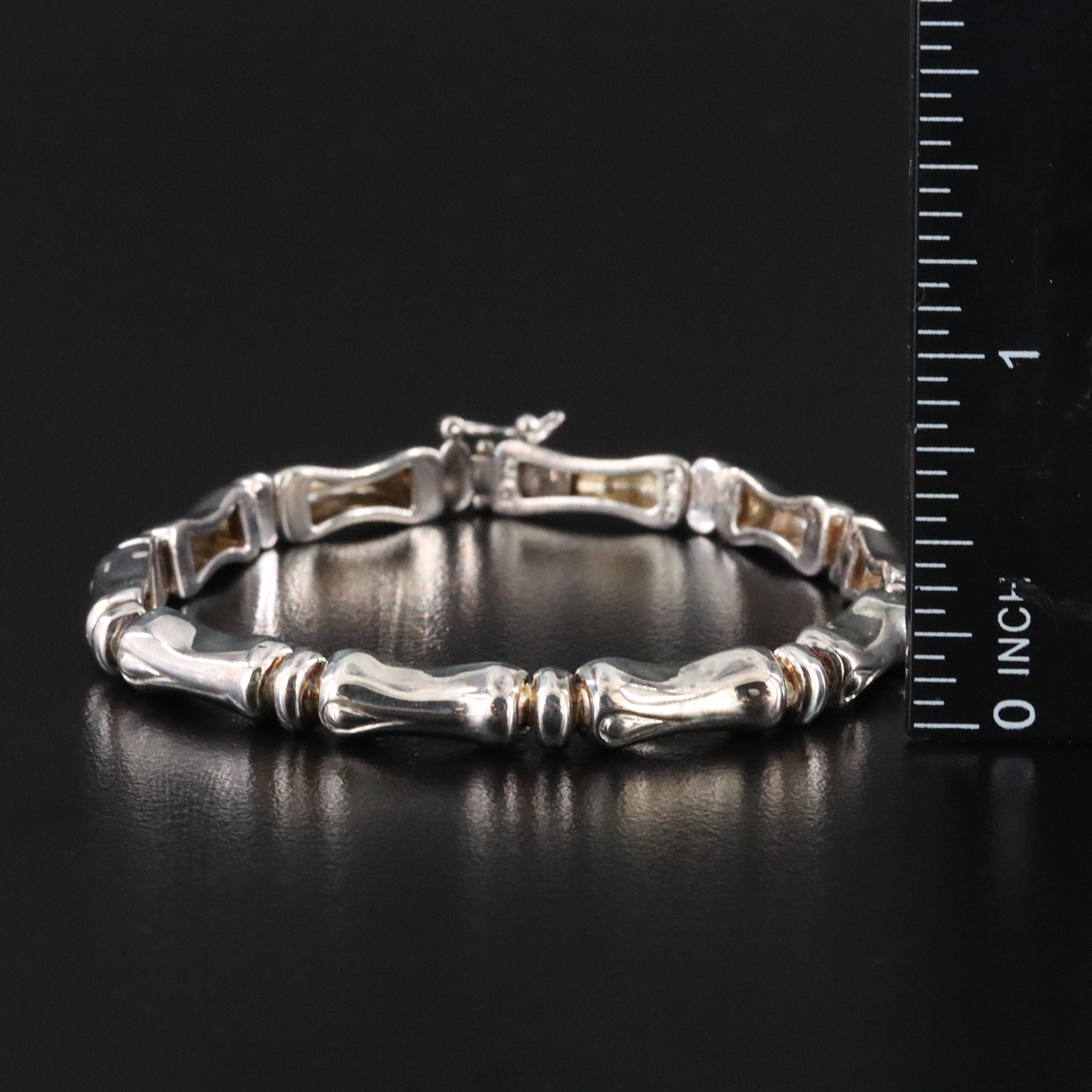 Sterling Bone Link Bracelet