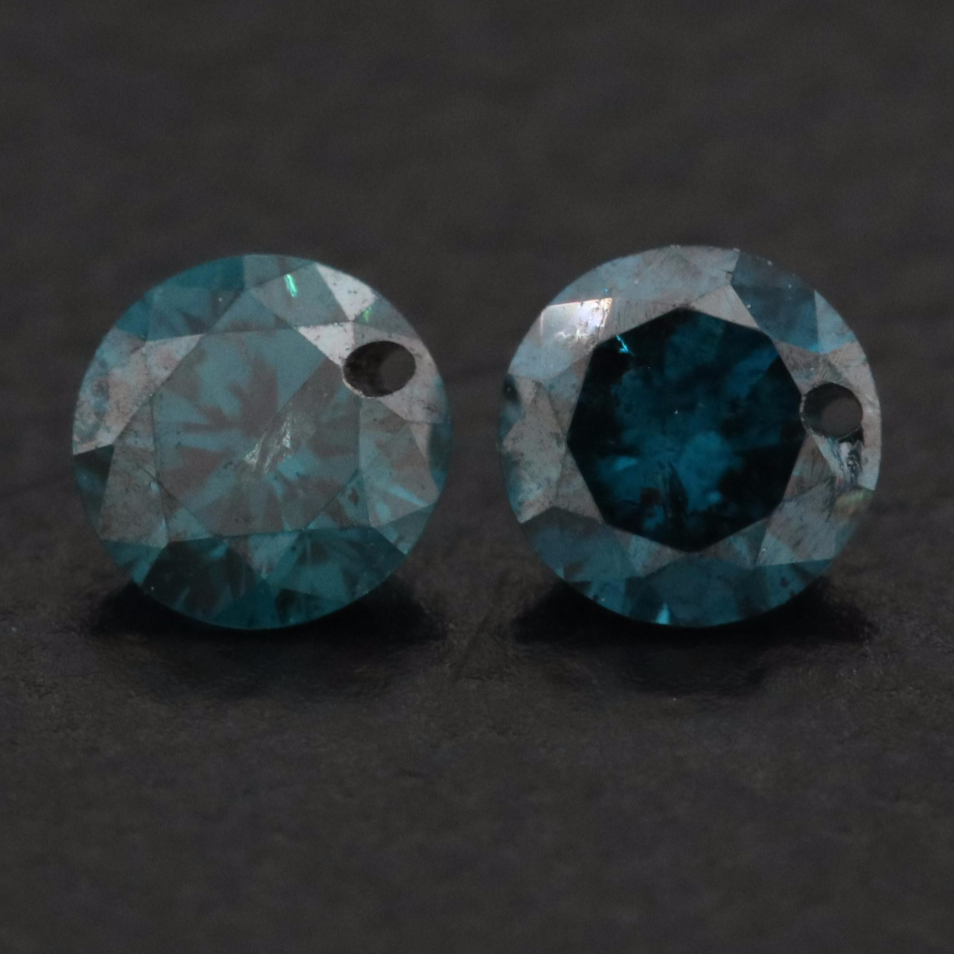 Loose 0.20 CTW Fancy Blue Diamond Pair