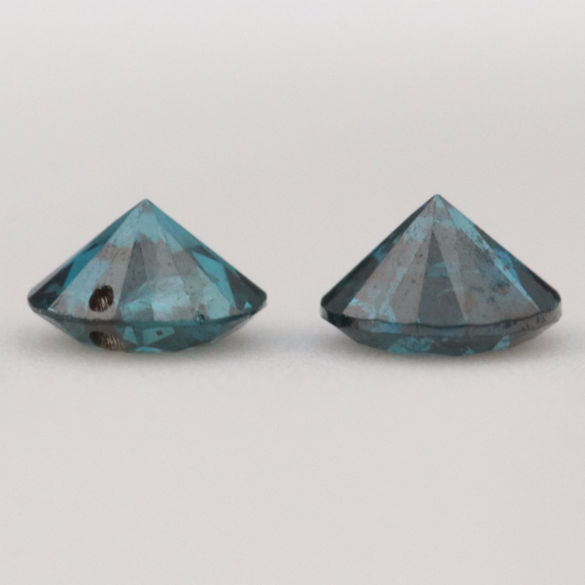 Loose 0.20 CTW Fancy Blue Diamond Pair