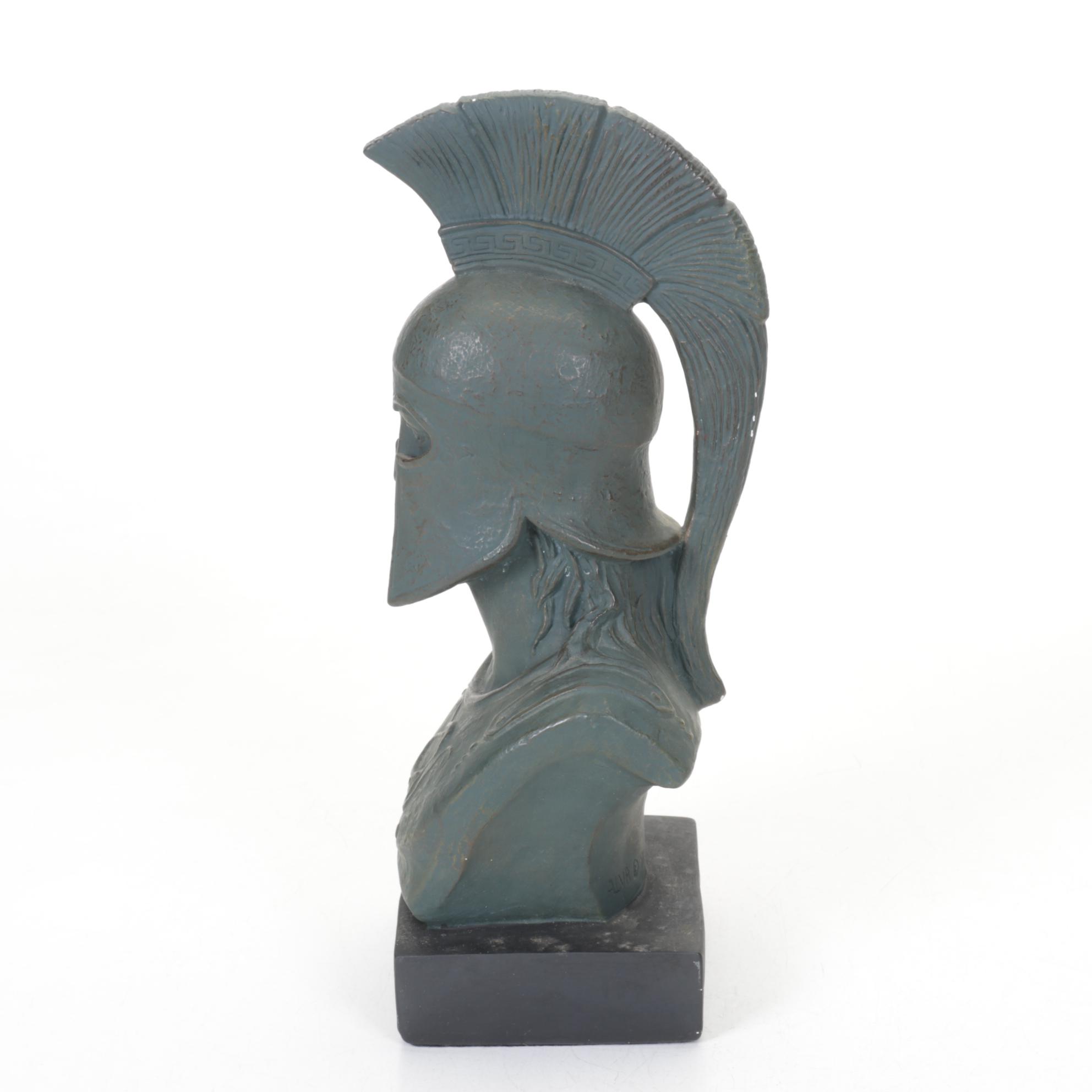 Alva Studios Patina-Painted Spartan Bust