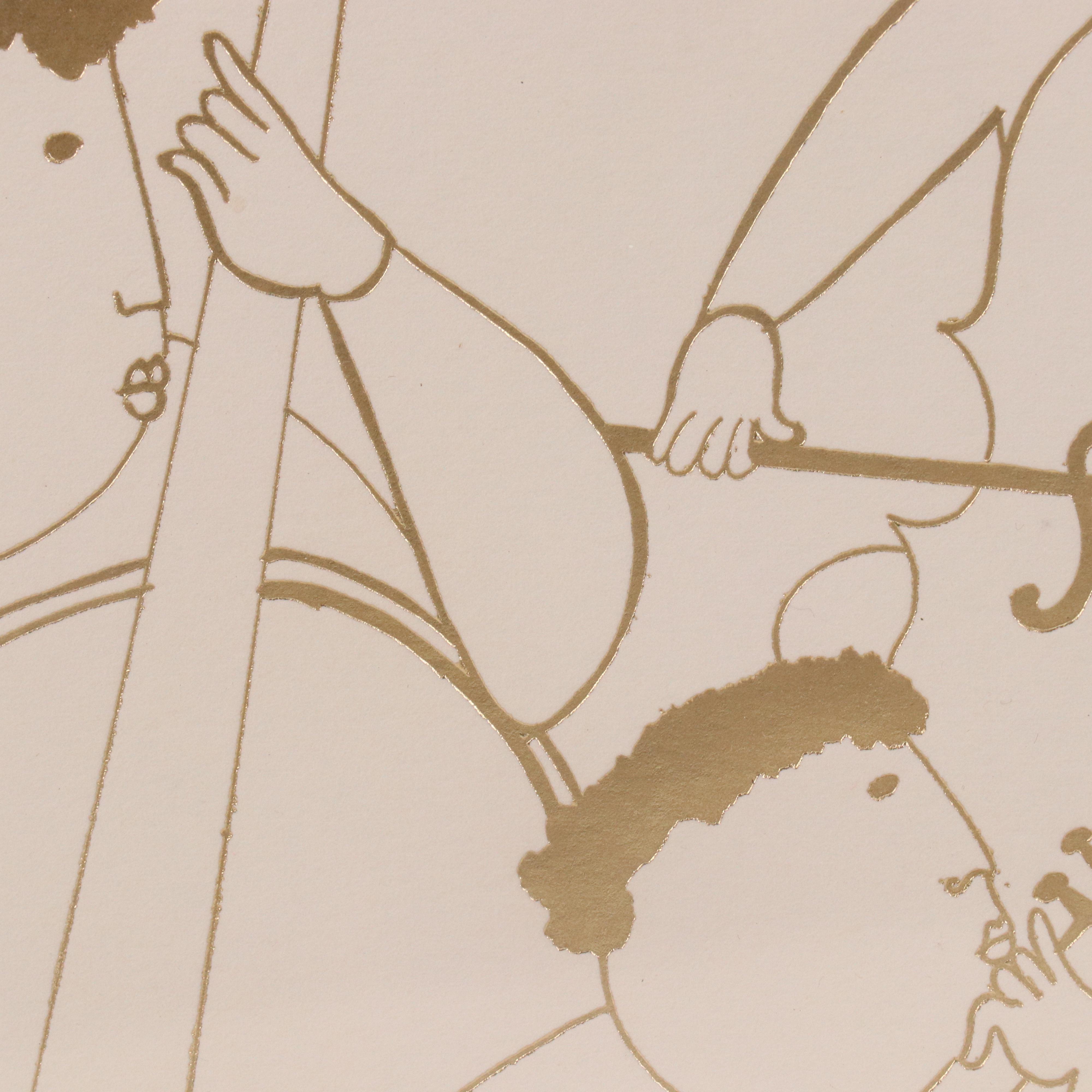 Embossed Lithograph Triptych After Graciela Rodo Boulanger "The Musicians"