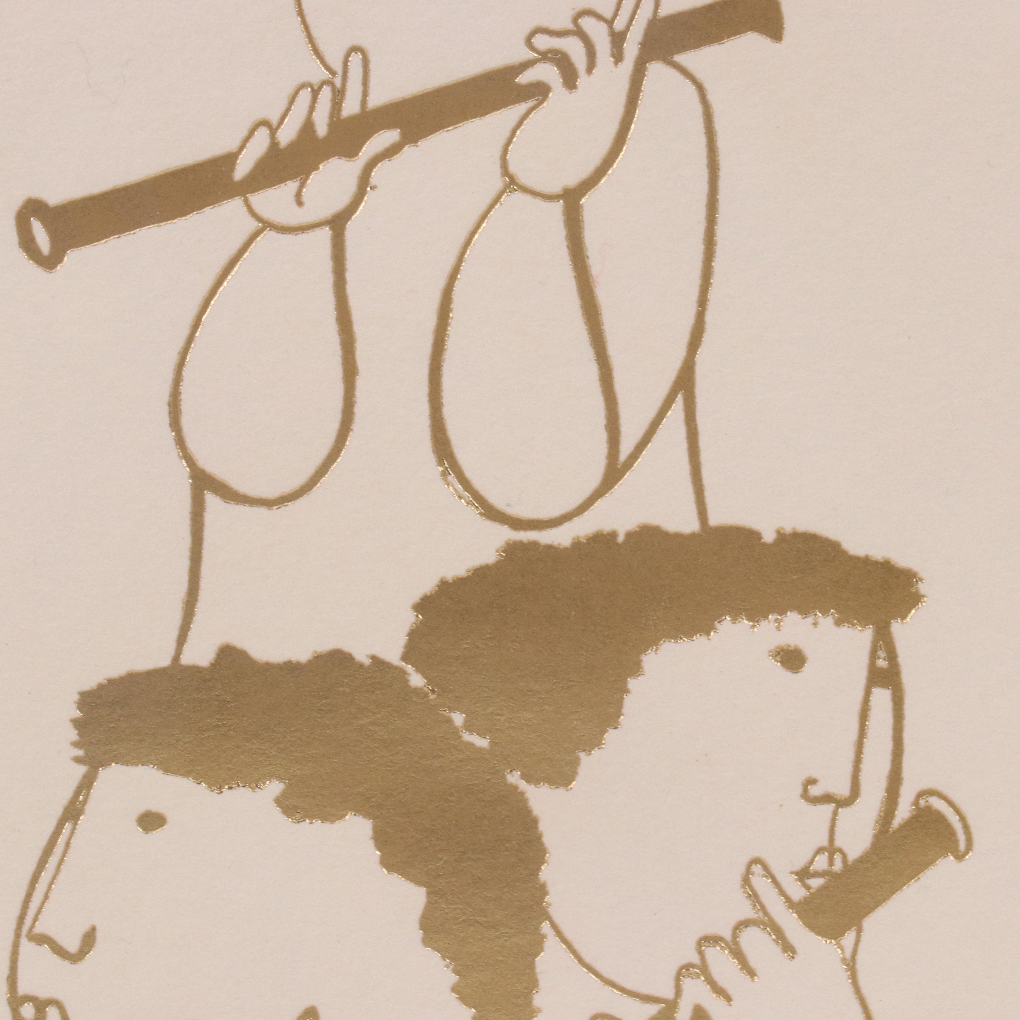 Embossed Lithograph Triptych After Graciela Rodo Boulanger "The Musicians"