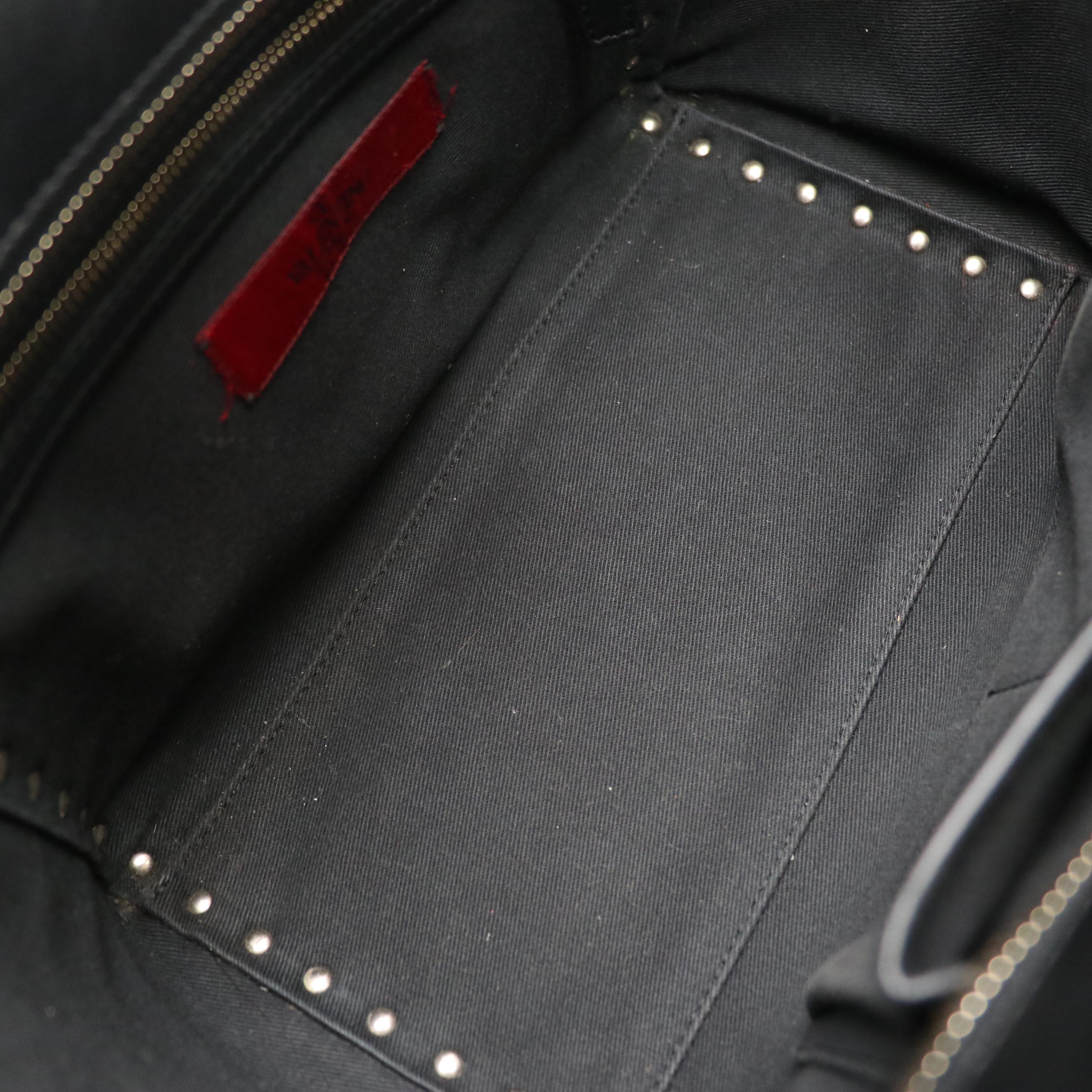 Valentino Garavani Rockstud Black Leather Two-Way Tote