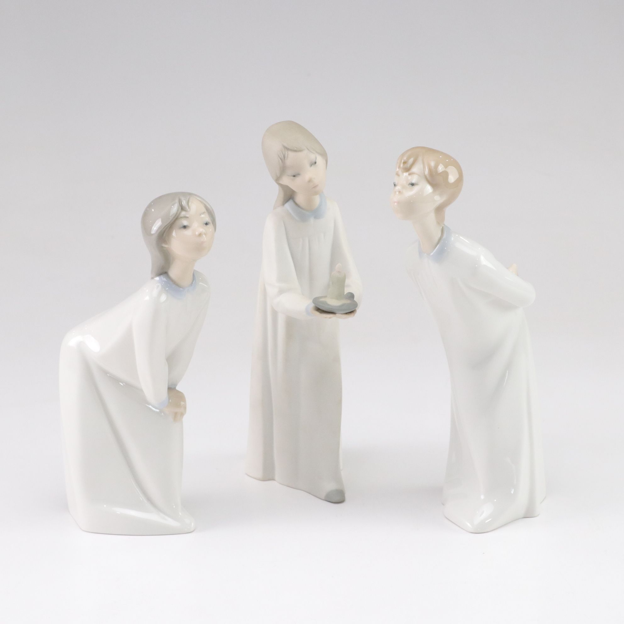 Lladró "Girl with Candle" & Other Porcelain Figurines