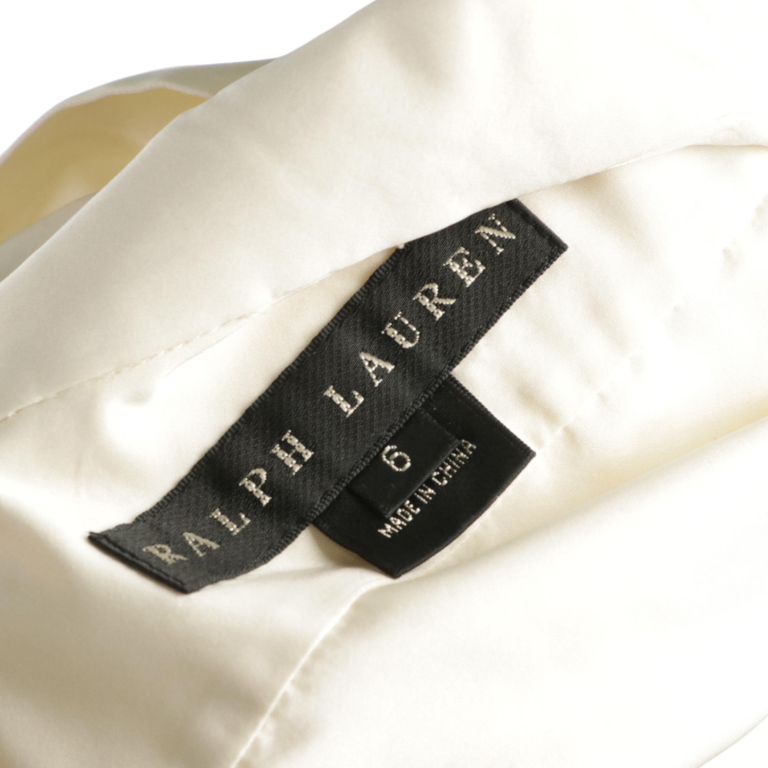 Ralph Lauren Black Label Button-Up Shirt and Akris Punto Black Flat-Front Pants