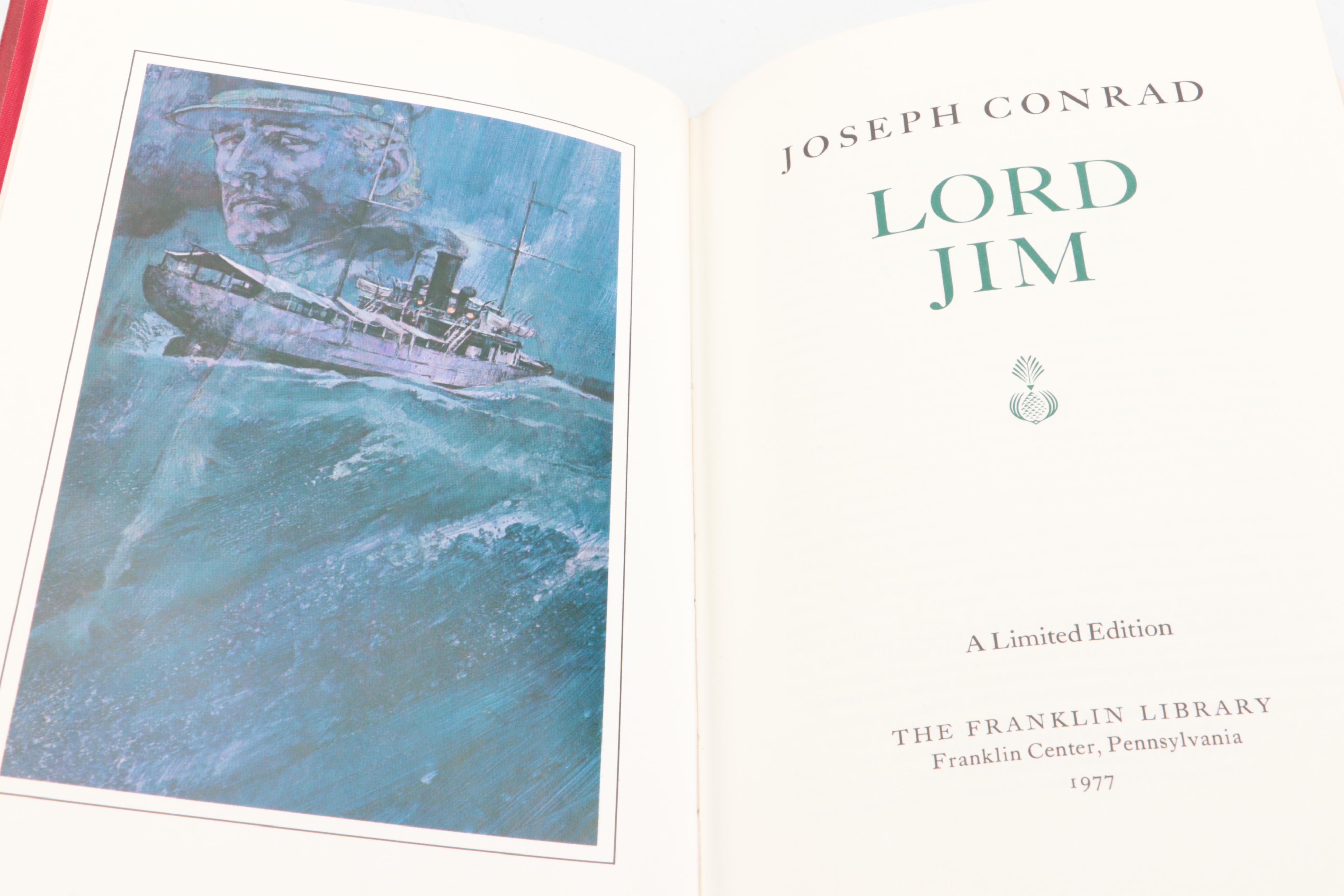 Franklin Library "Moby-Dick" by Herman Melville and "Lord Jim" by Joseph Conrad
