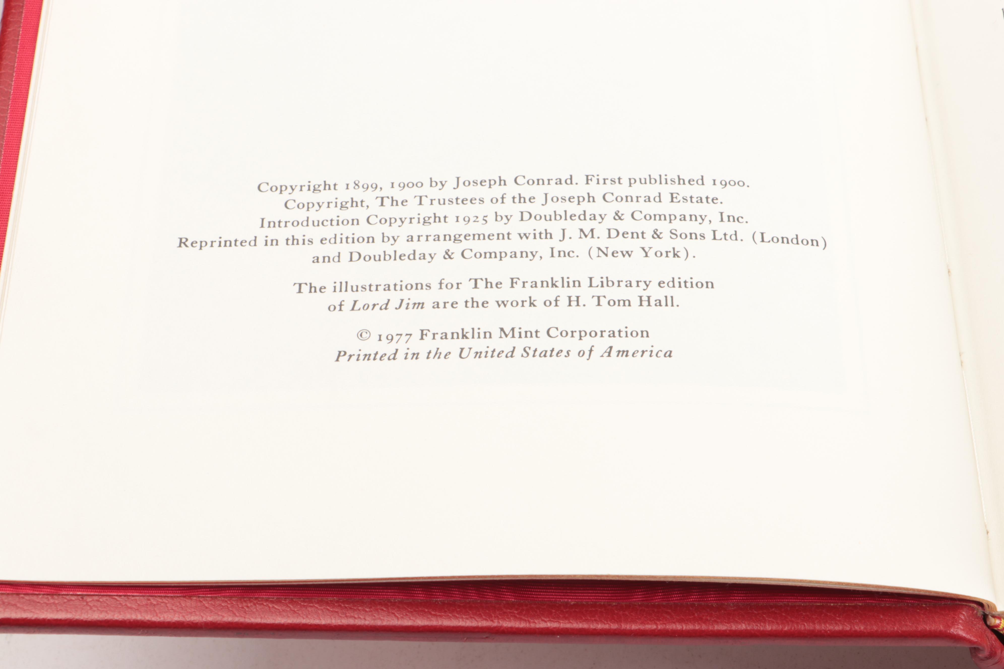 Franklin Library "Moby-Dick" by Herman Melville and "Lord Jim" by Joseph Conrad