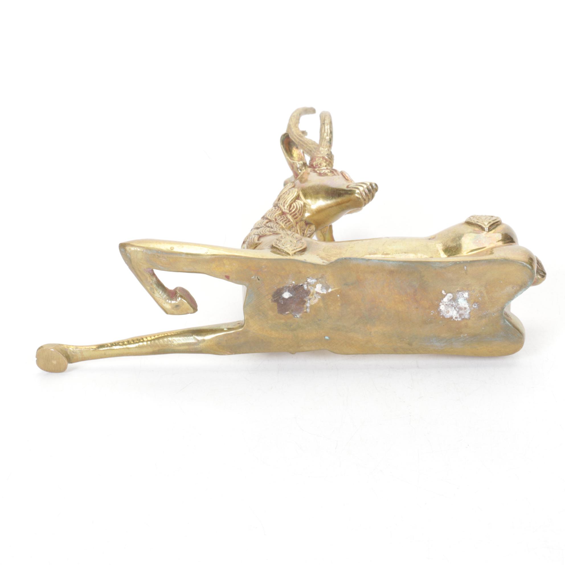 Sarreid Solid Brass Stag Figurines