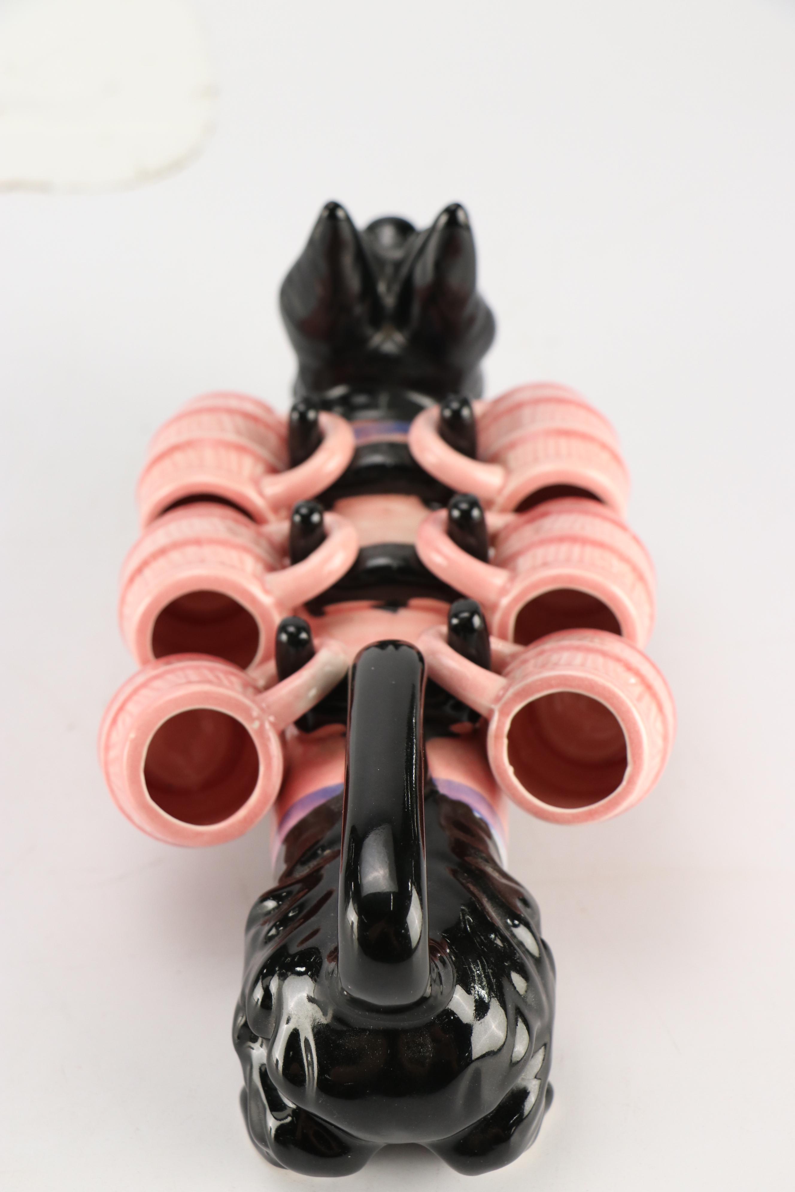 Scottish Terrier Themed Ceramic Table Accessories, Featuring Decanter Set