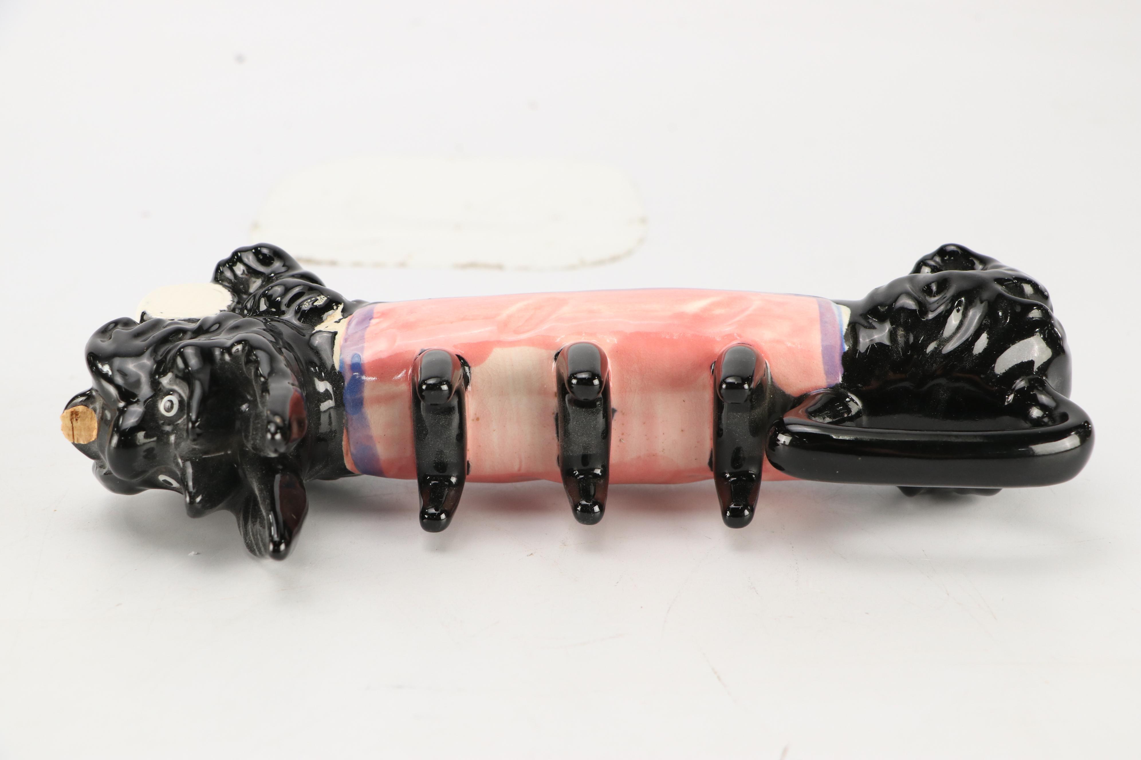 Scottish Terrier Themed Ceramic Table Accessories, Featuring Decanter Set