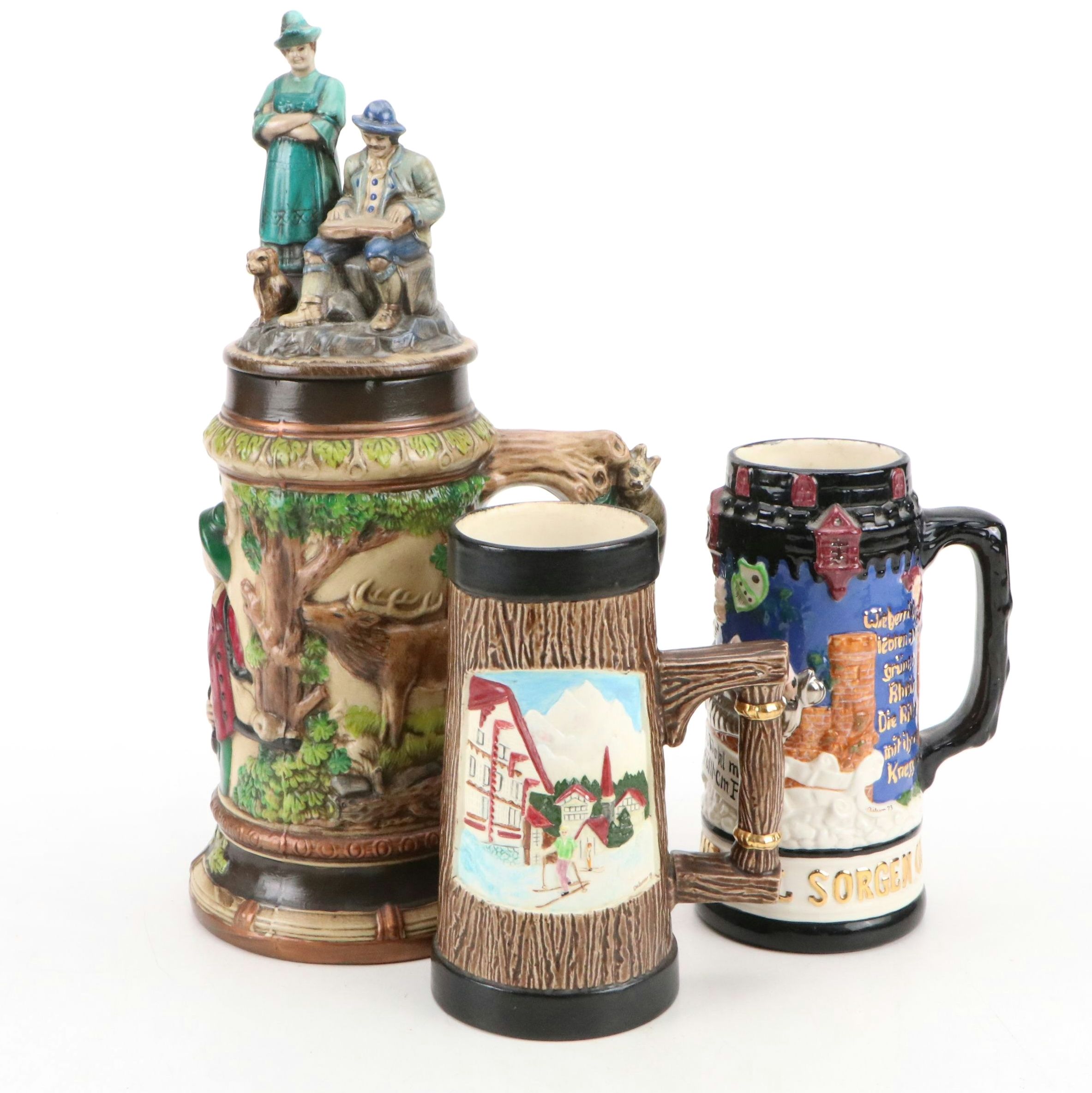 Holland Mold and Other Ceramic Beer Steins