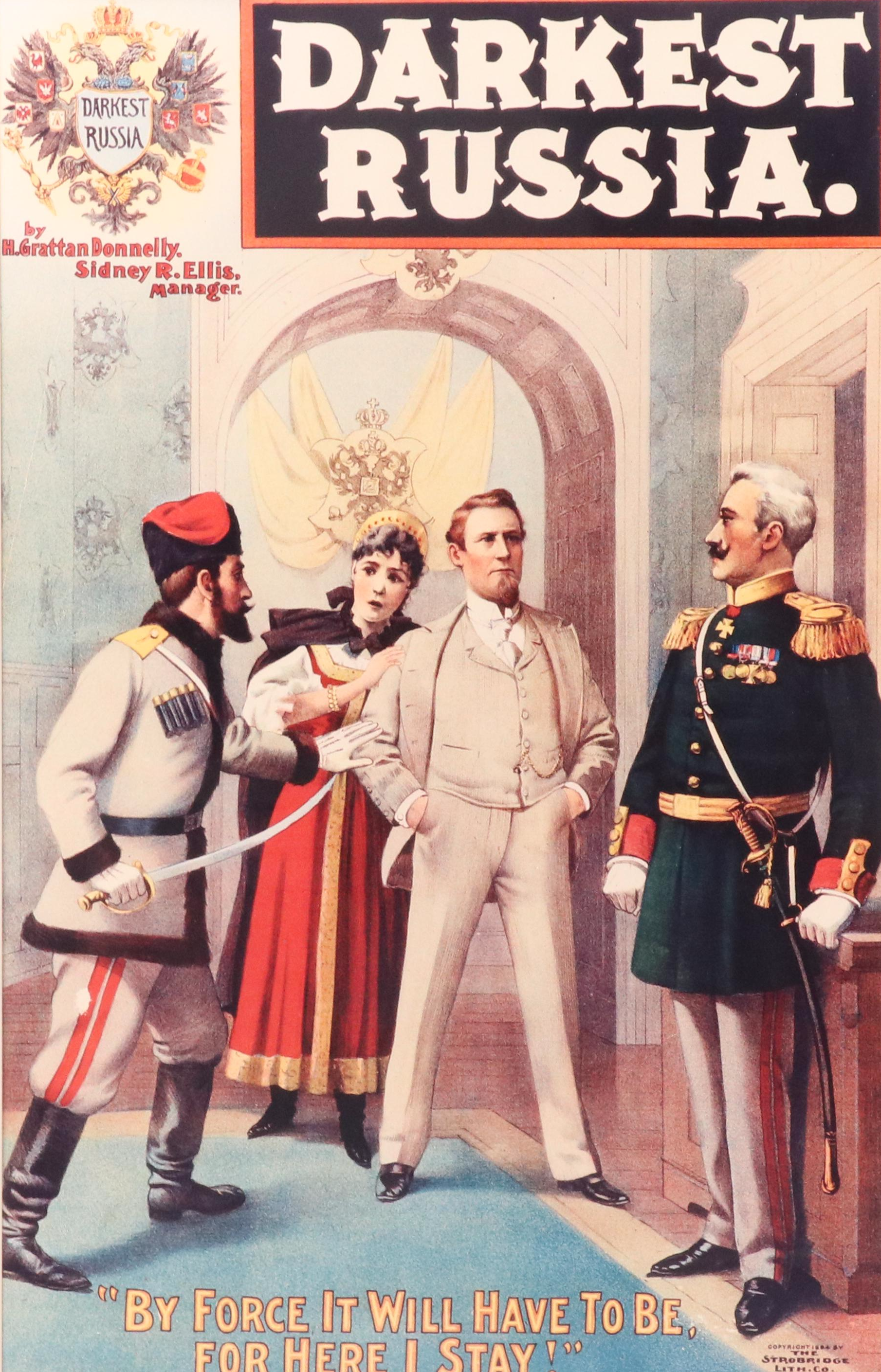 Pair of Photographic Reproduction "Darkest Russia" Theater Posters