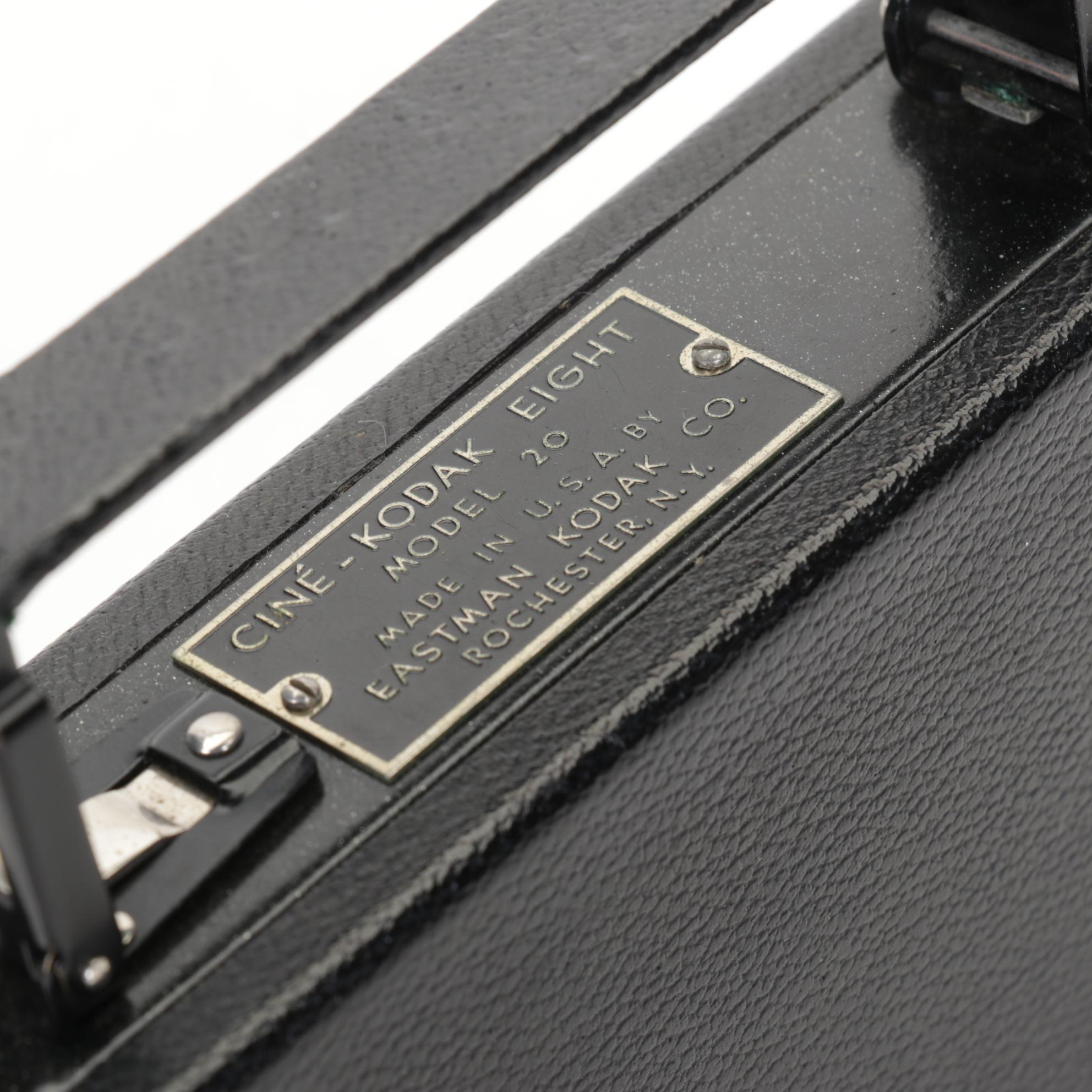 Ciné-Kodak Eight Model 20 Camera with 1960 Britannica World Atlas & More