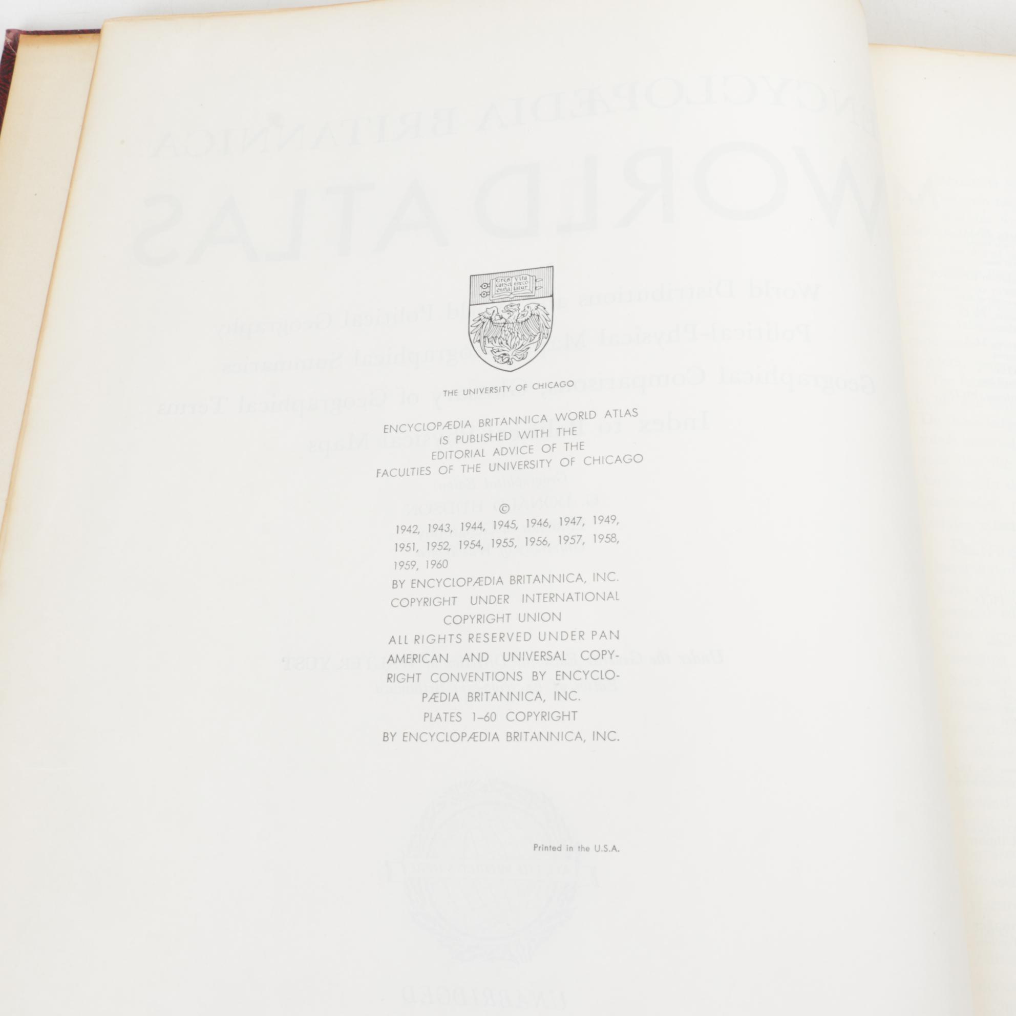 Ciné-Kodak Eight Model 20 Camera with 1960 Britannica World Atlas & More
