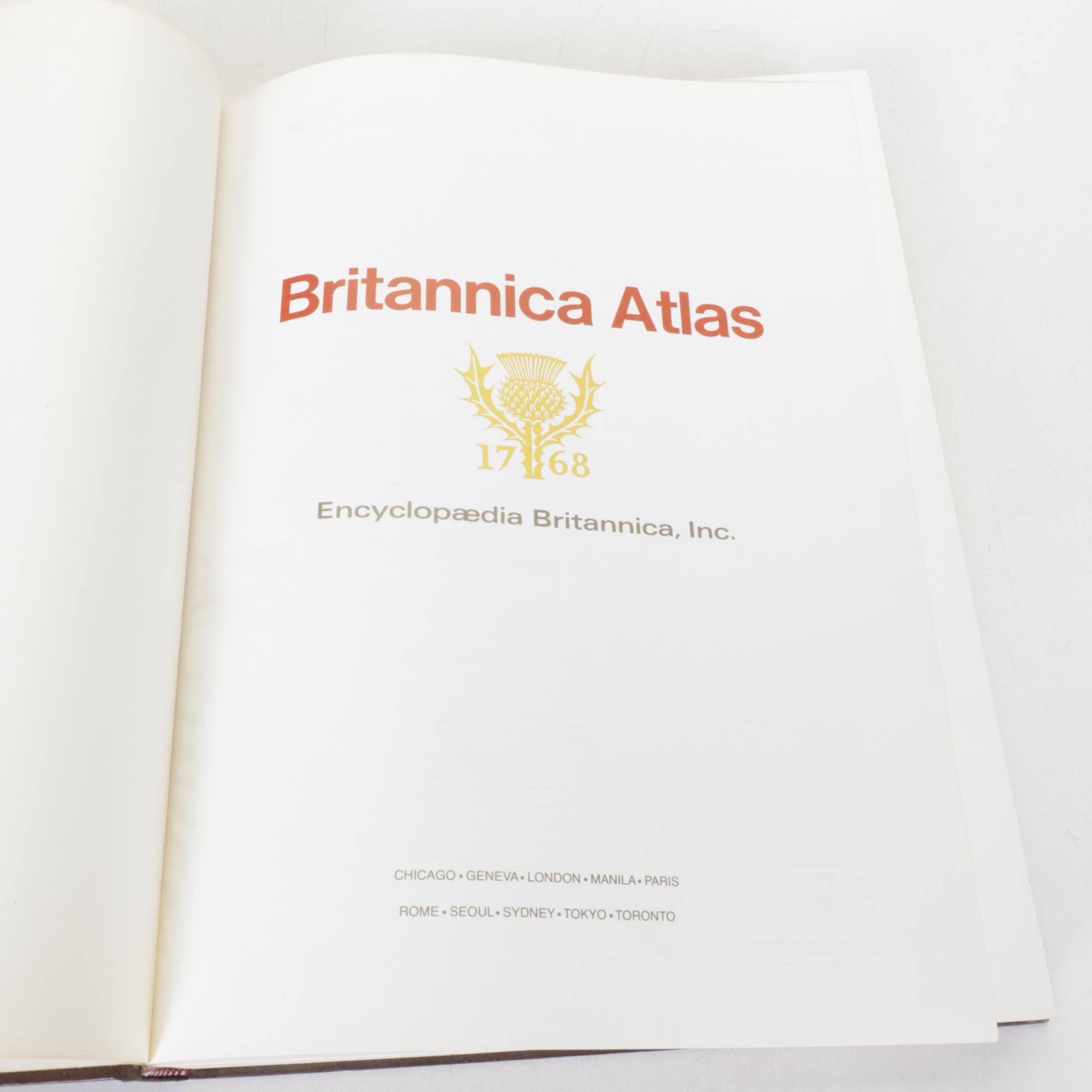 Ciné-Kodak Eight Model 20 Camera with 1960 Britannica World Atlas & More