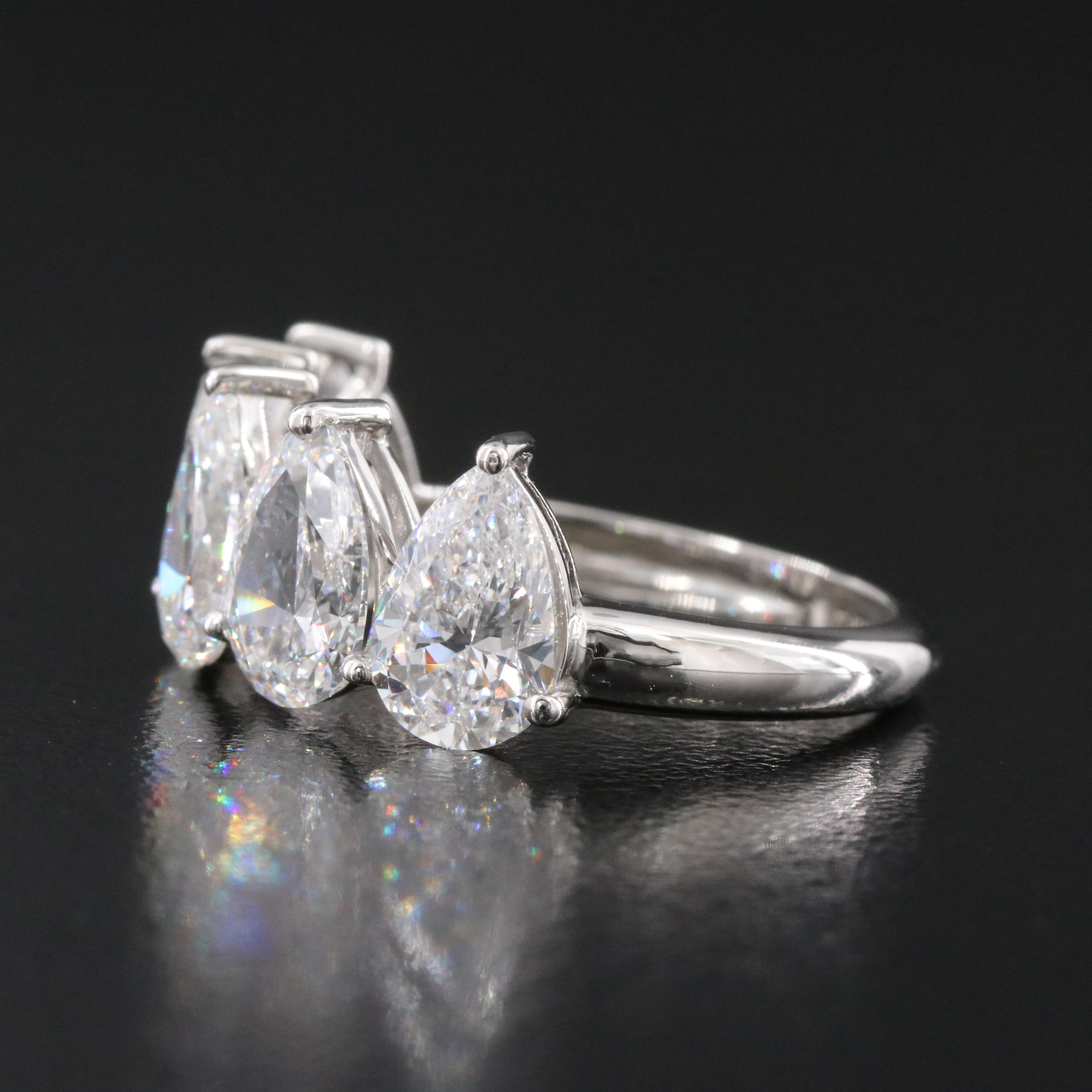 Platinum 4.12 CTW Lab Grown Diamond Ring