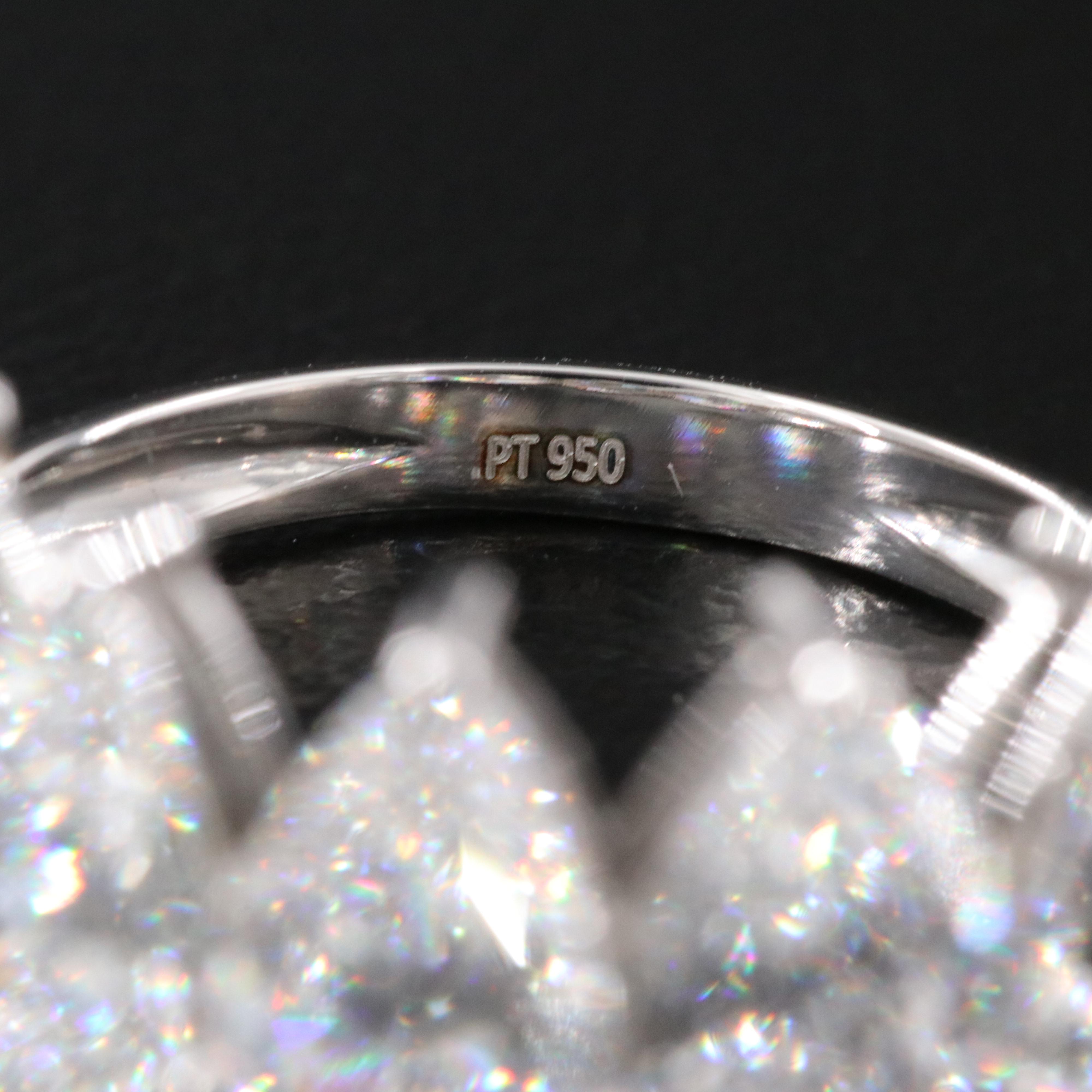 Platinum 4.12 CTW Lab Grown Diamond Ring