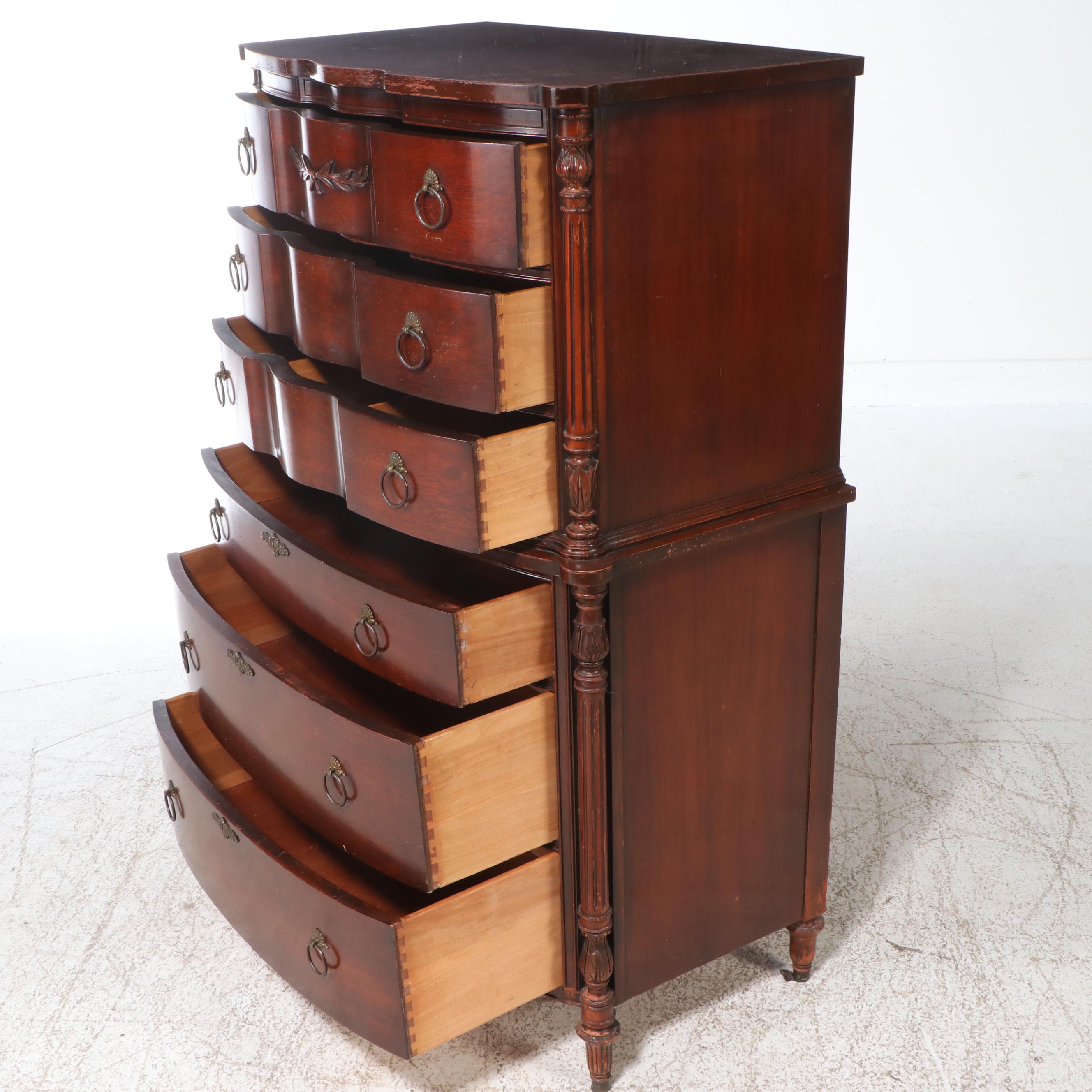 Federal Style Mahogany Chest on Chest