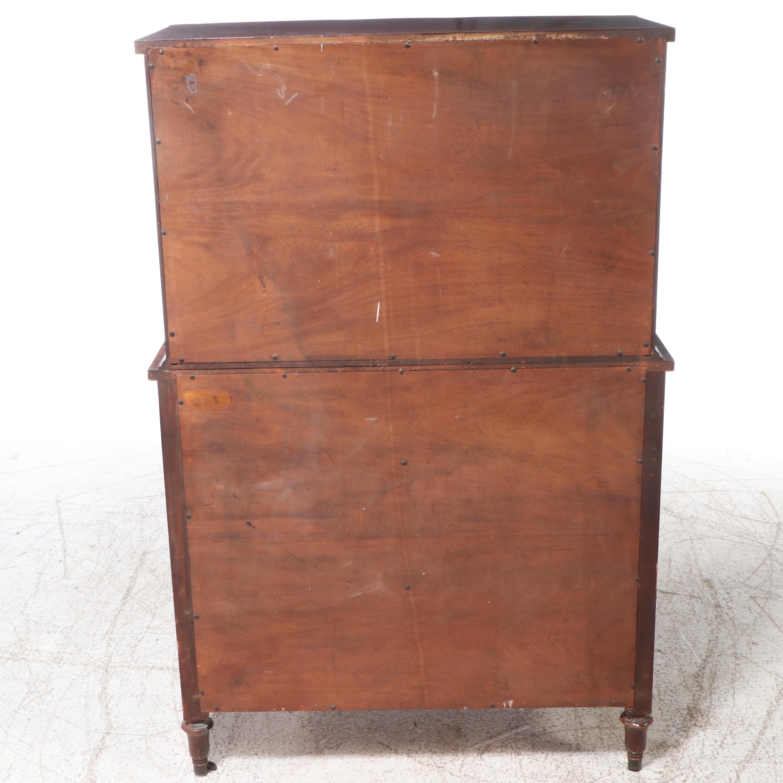 Federal Style Mahogany Chest on Chest