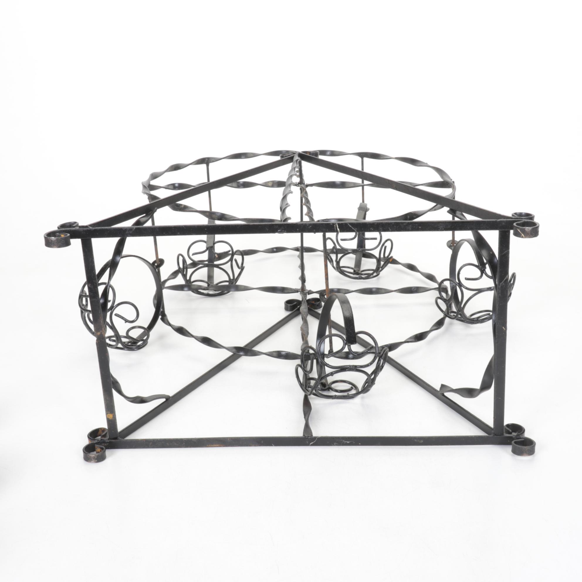 Twisted Metal Ferris Wheel with Hand-Crafted Terracotta Planters