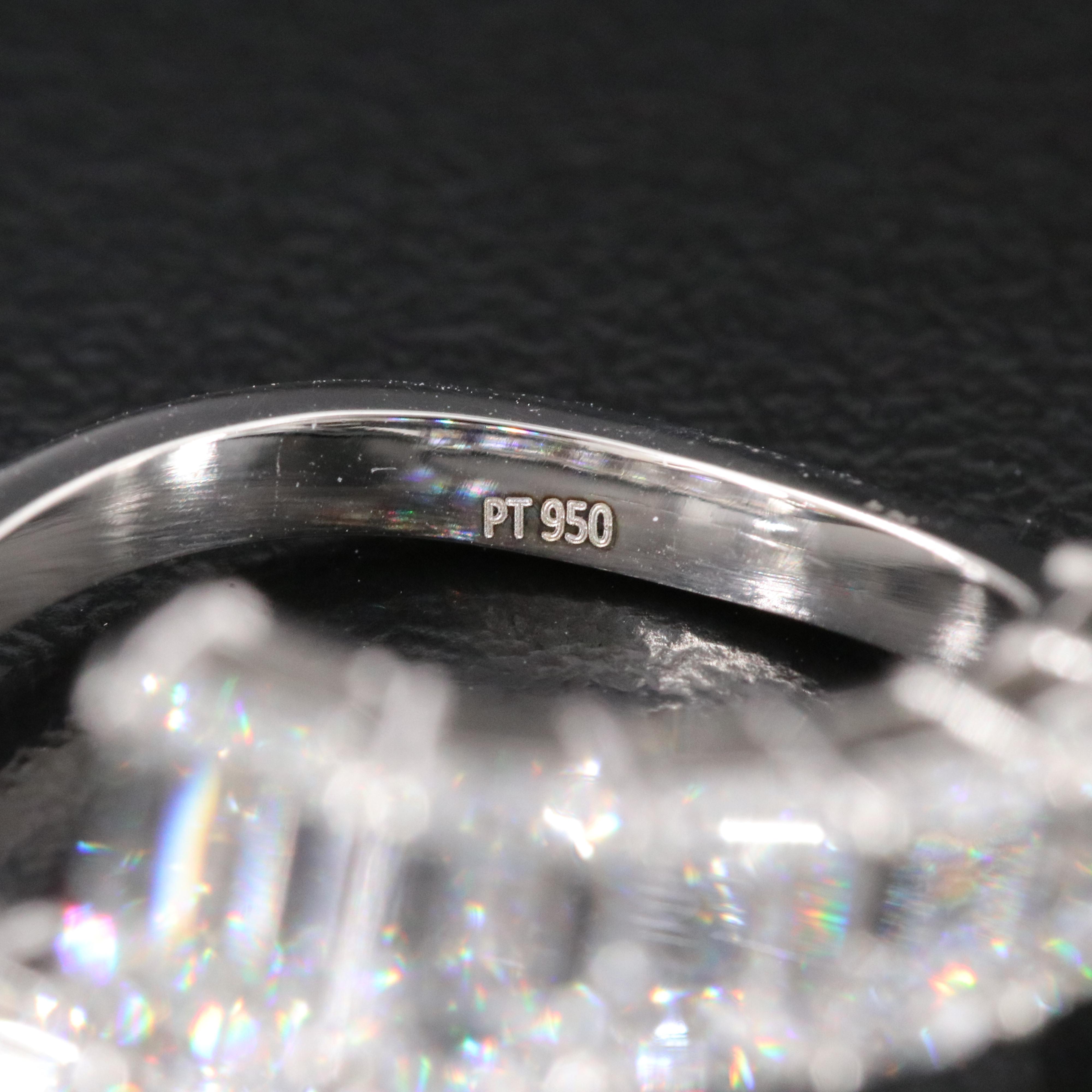 Platinum 3.97 CTW Lab Grown Diamond Graduated Bypass Ring