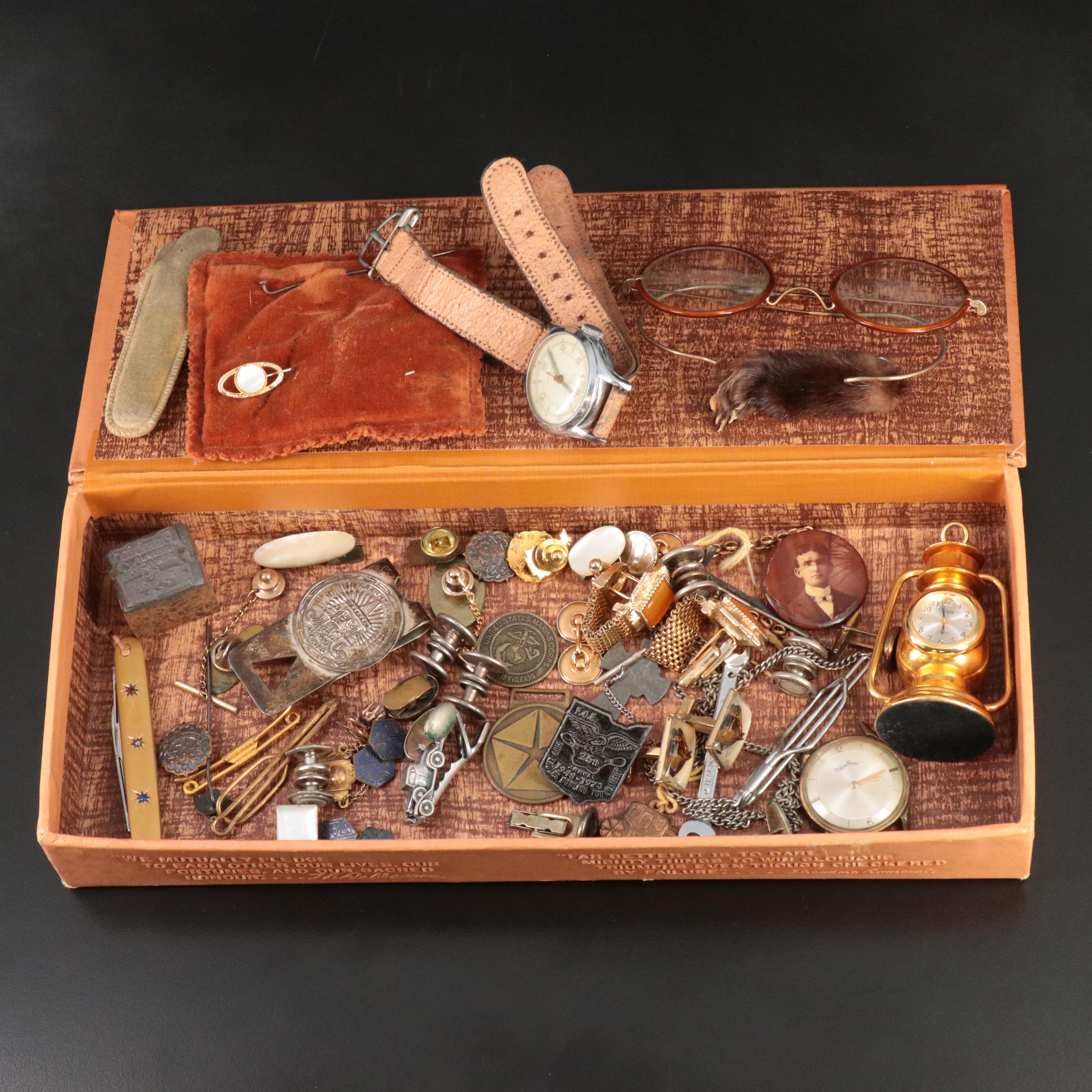 Antique/Vintage Cufflink, Watches, Pins and Pocket Knife Collection