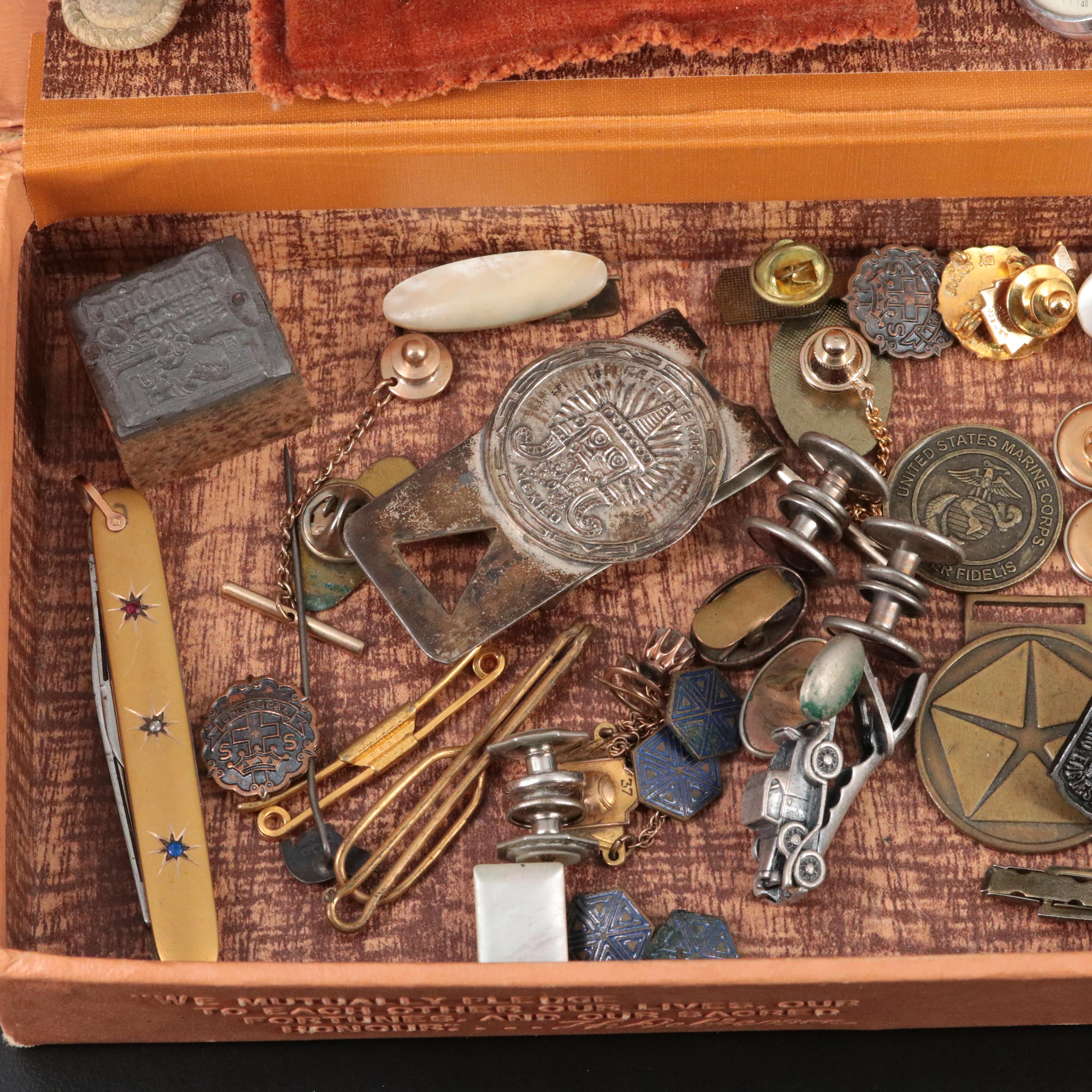 Antique/Vintage Cufflink, Watches, Pins and Pocket Knife Collection