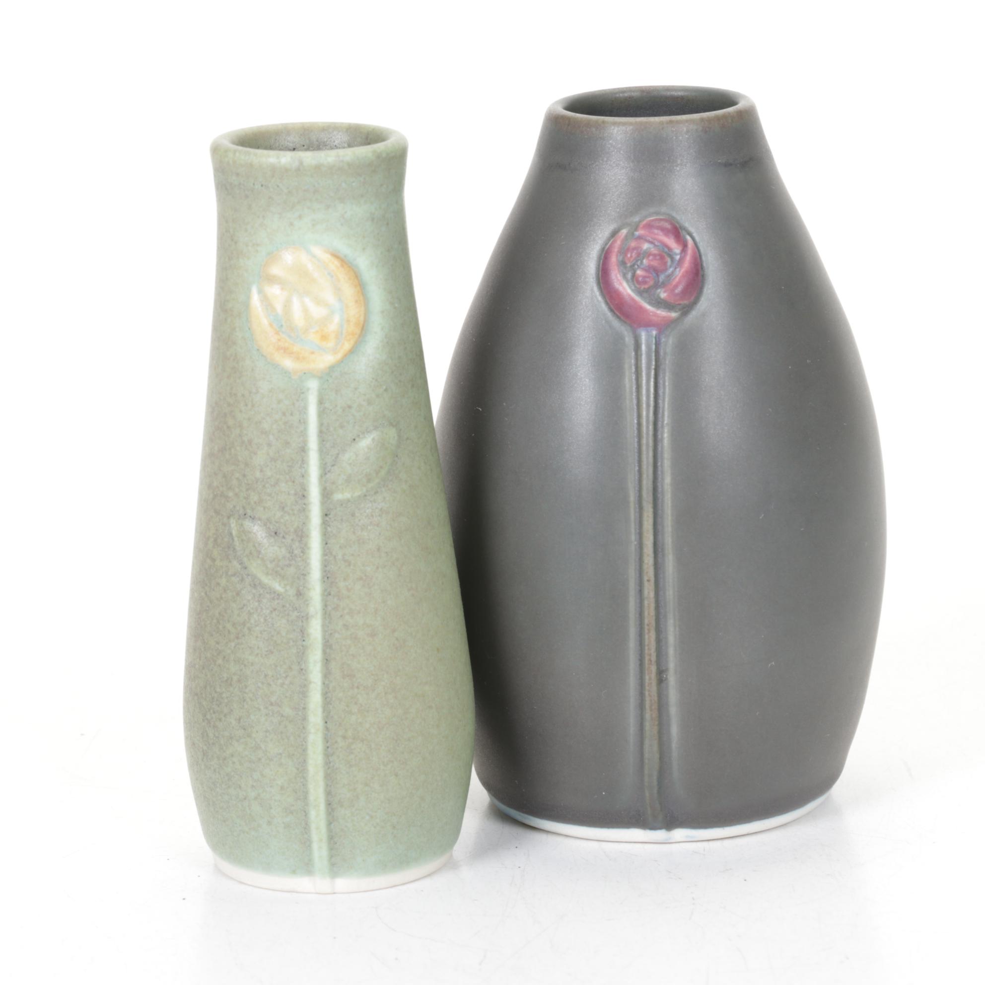 Linda Michalek Rose Bud Matte Finish Vases