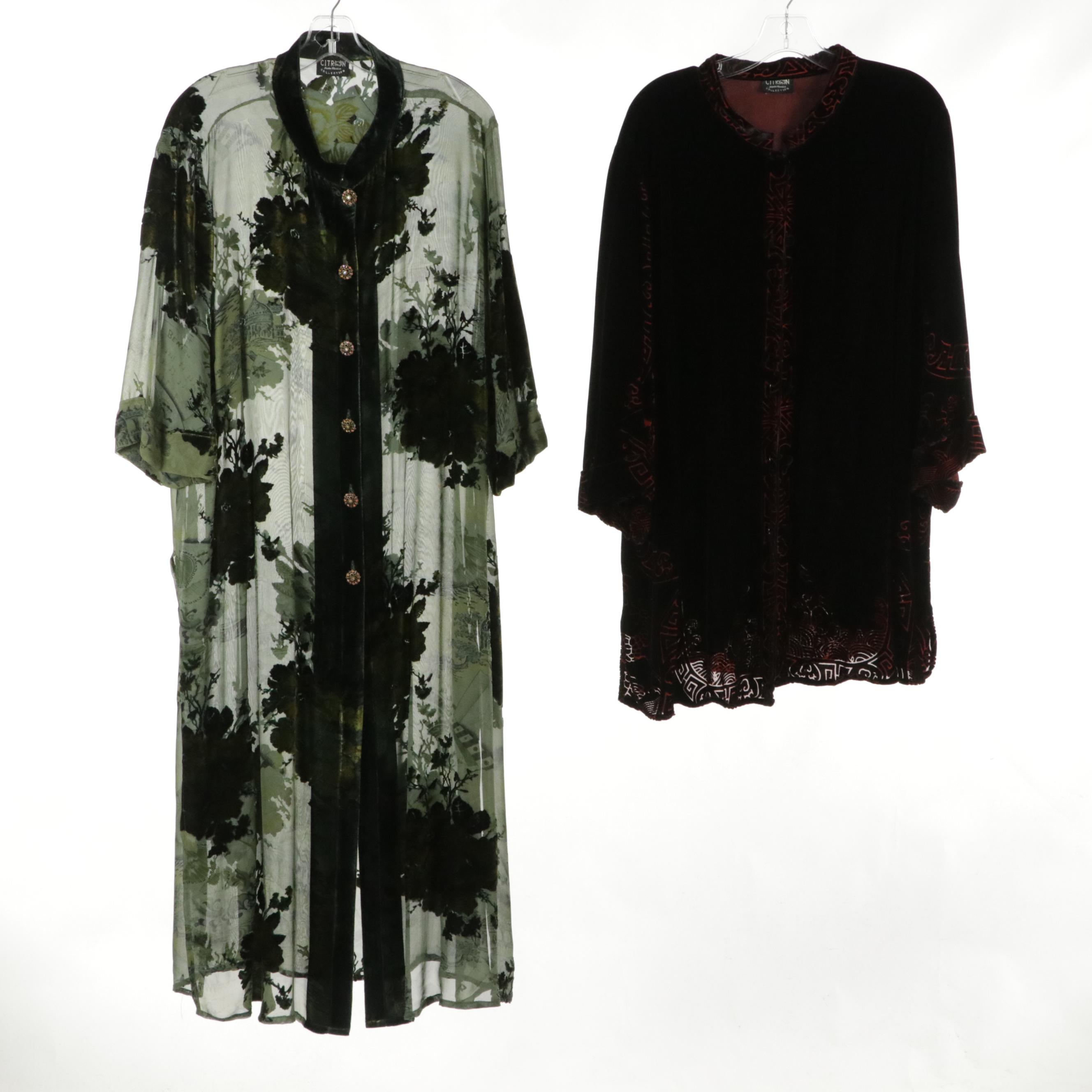 Citron of Santa Monica and Citron Collection Kimono Jackets, ECI New York Blouse