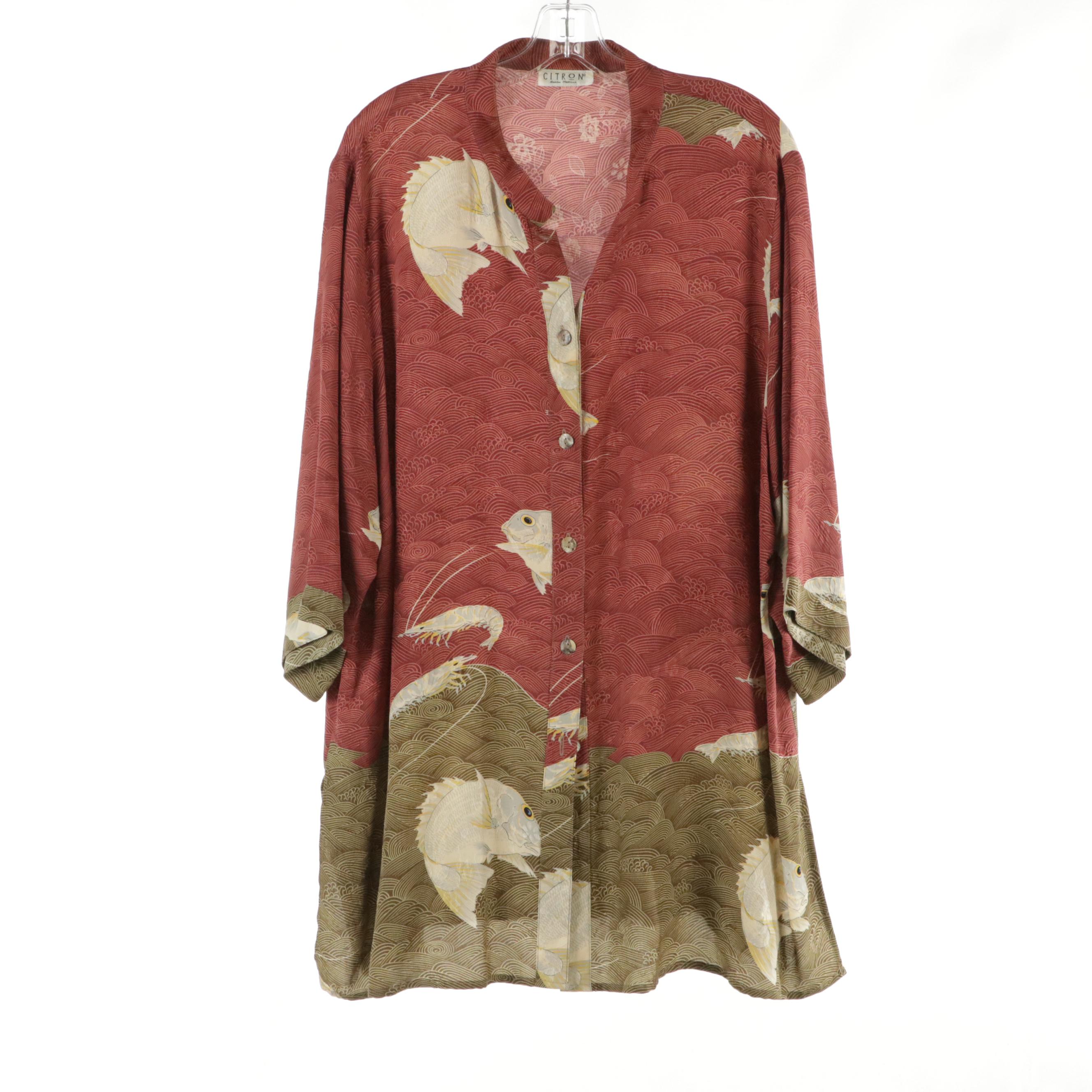 Citron of Santa Monica and Citron Collection Kimono Jackets, ECI New York Blouse