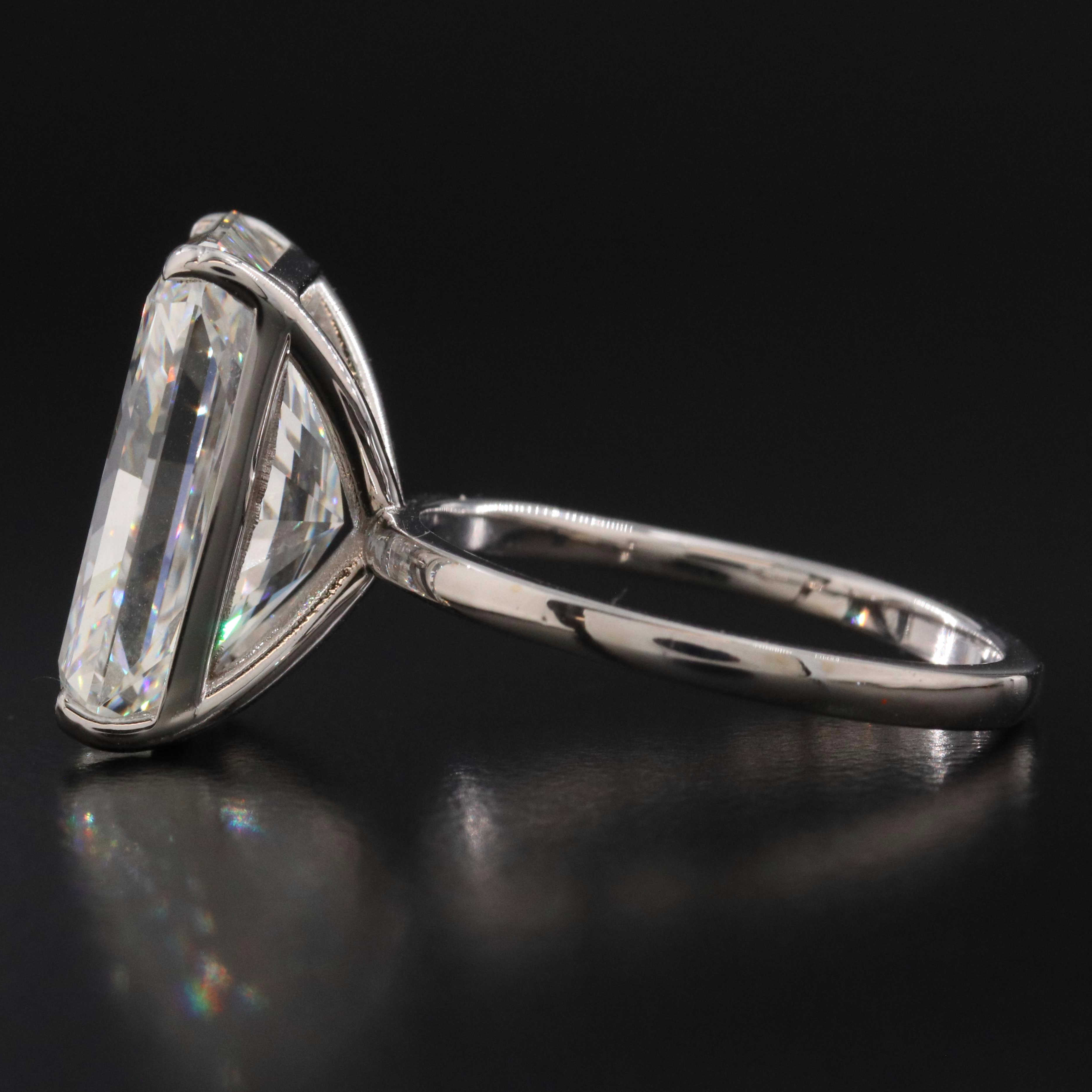 18K 10.26 CT Lab Grown Diamond Solitaire Ring with IGI Report