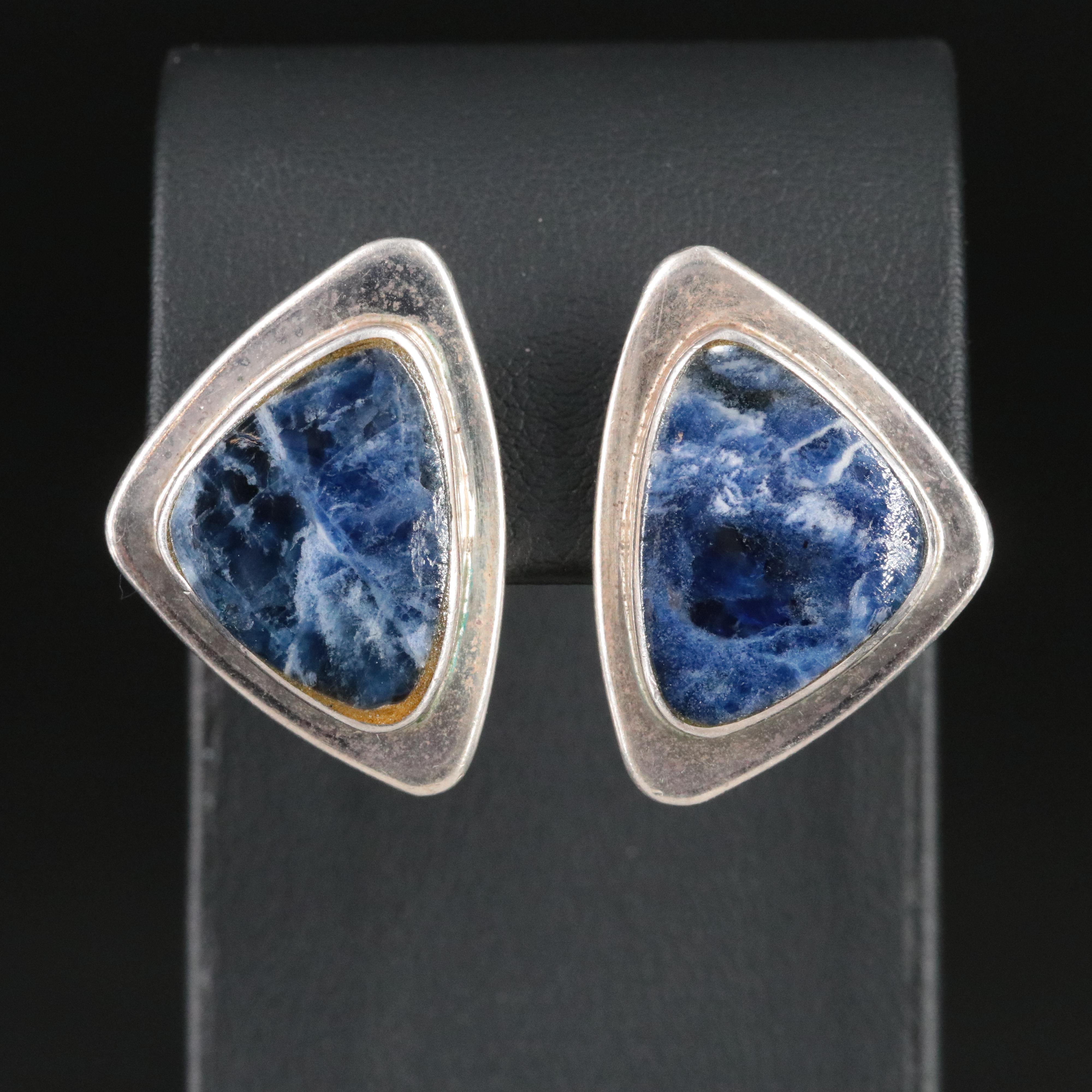 J. Comes Mexican Sterling Sodalite Earrings