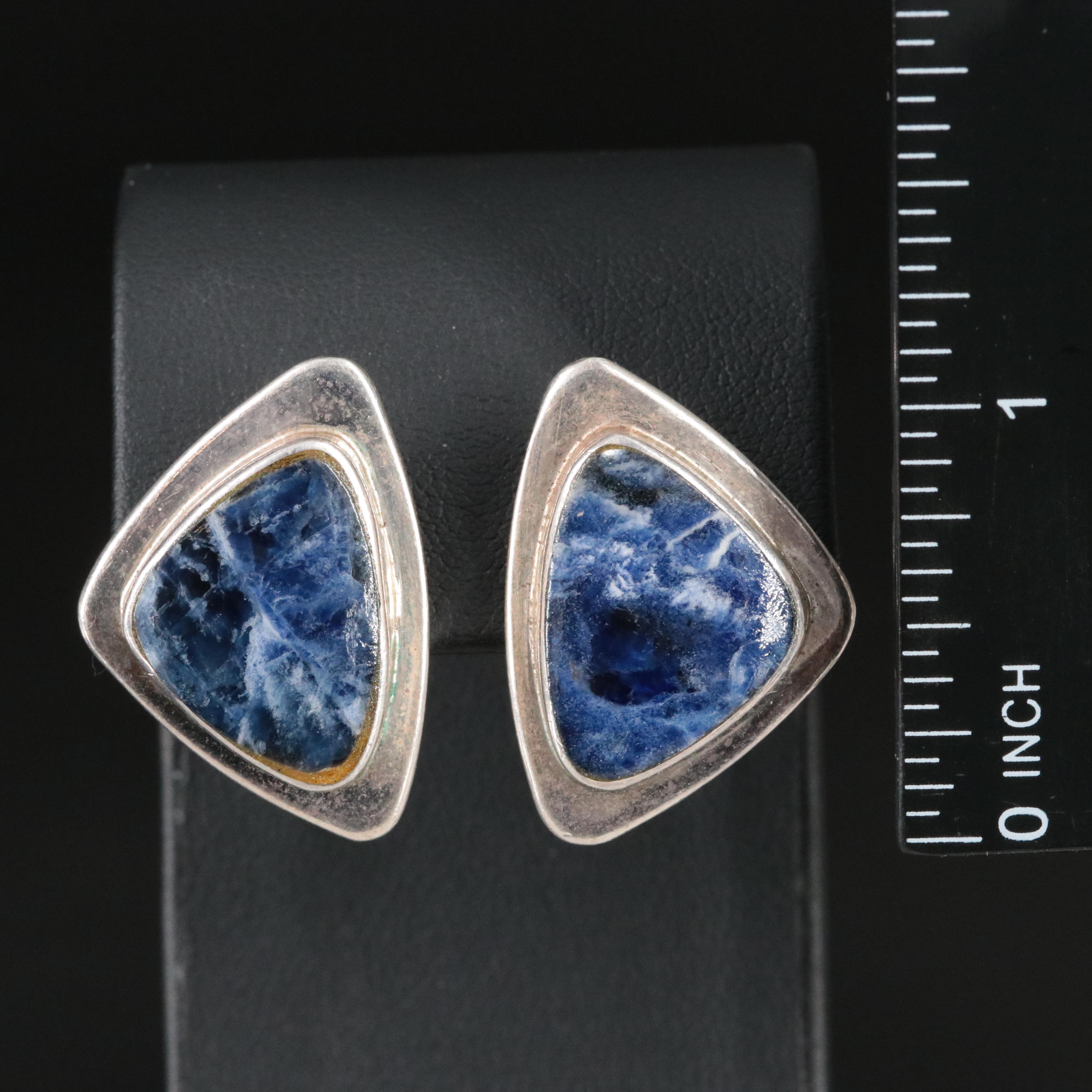 J. Comes Mexican Sterling Sodalite Earrings