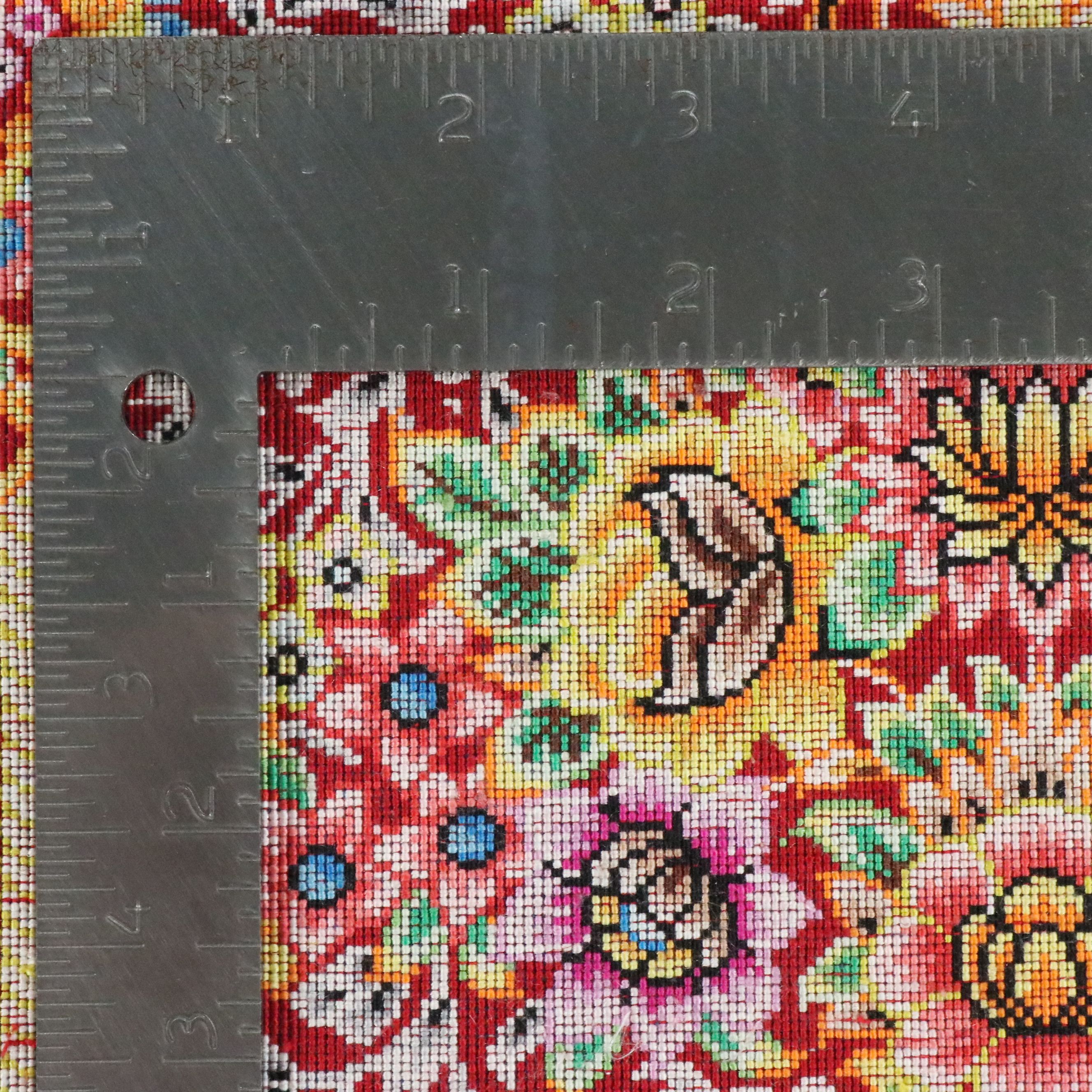 1'4 x 2'5 Hand-Knotted Signed Turkish Kayseri Silk Prayer Rug