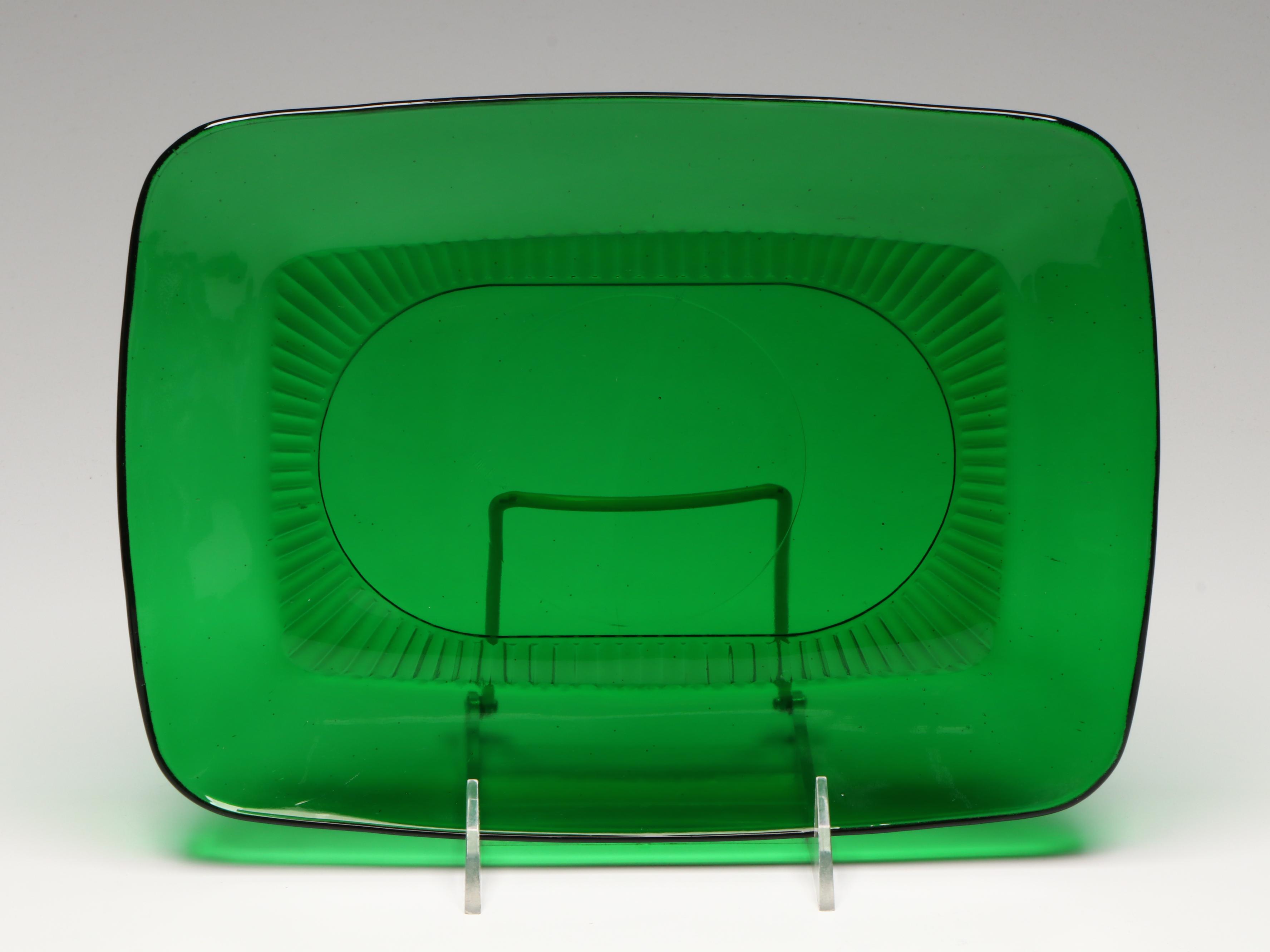 Anchor Hocking "Charm" Forest Green Glass Dinnerware, Serveware and More, 1950s