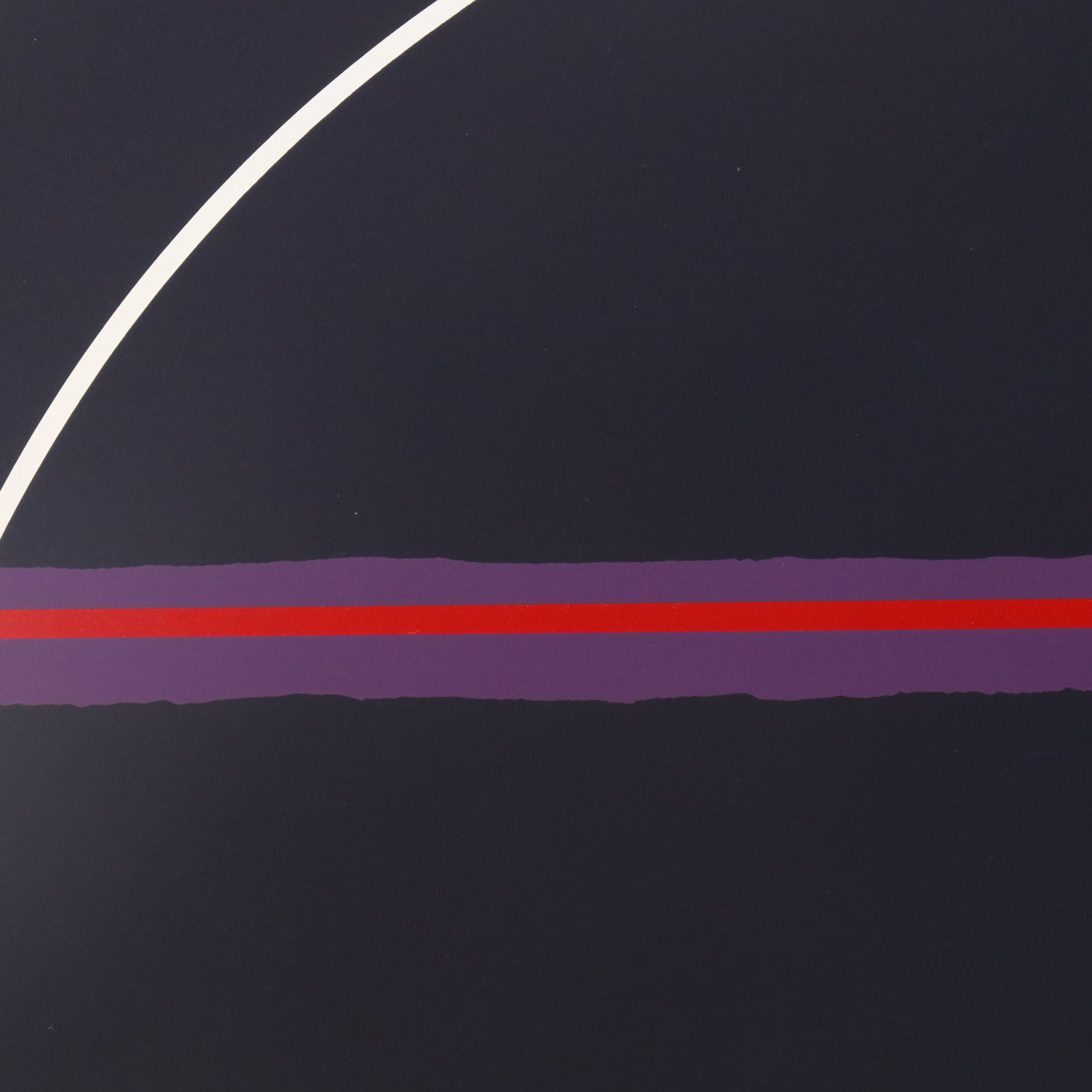 Thomas Whelan Benton Abstract Serigraph "White Cap," 1979